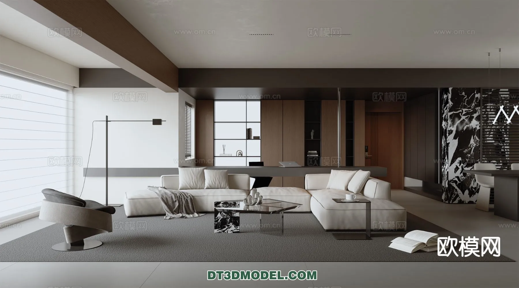 Living Room - Italian Style - Interior 3D Scene - 028