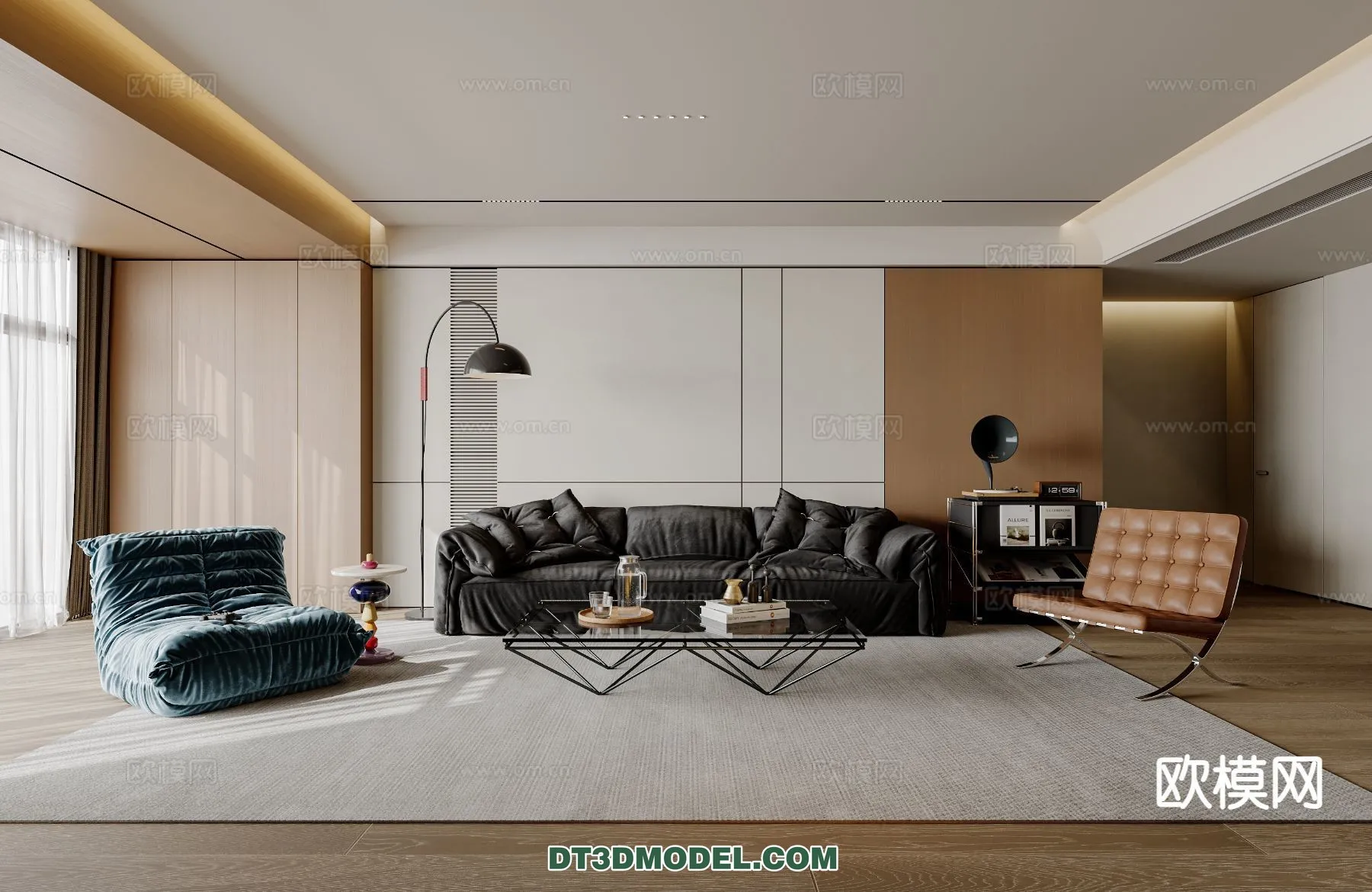 Living Room - Italian Style - Interior 3D Scene - 030