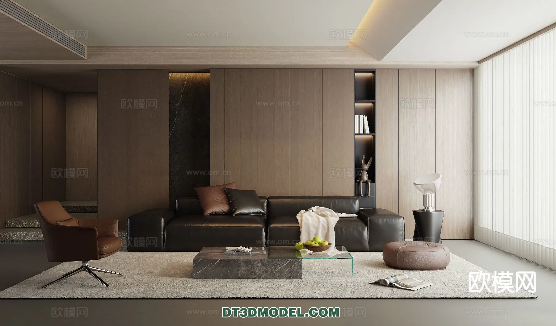 Living Room - Italian Style - Interior 3D Scene - 031