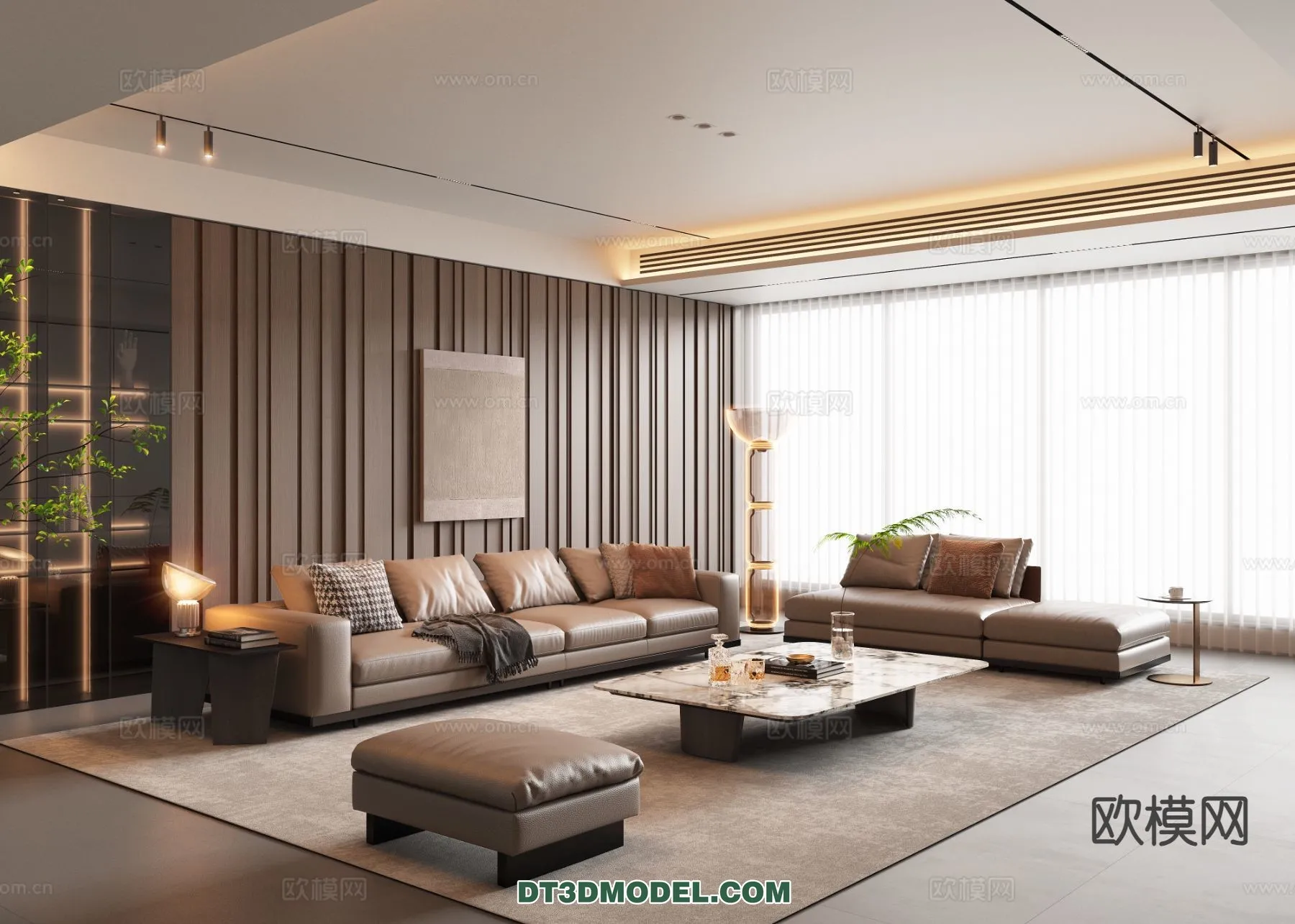Living Room - Italian Style - Interior 3D Scene - 032