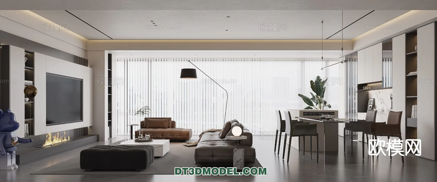 Living Room - Italian Style - Interior 3D Scene - 034