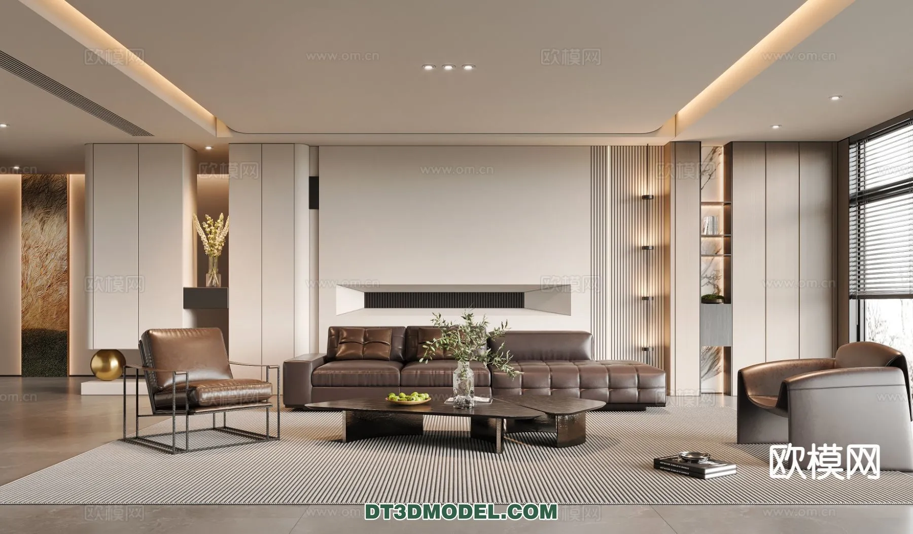 Living Room - Italian Style - Interior 3D Scene - 037