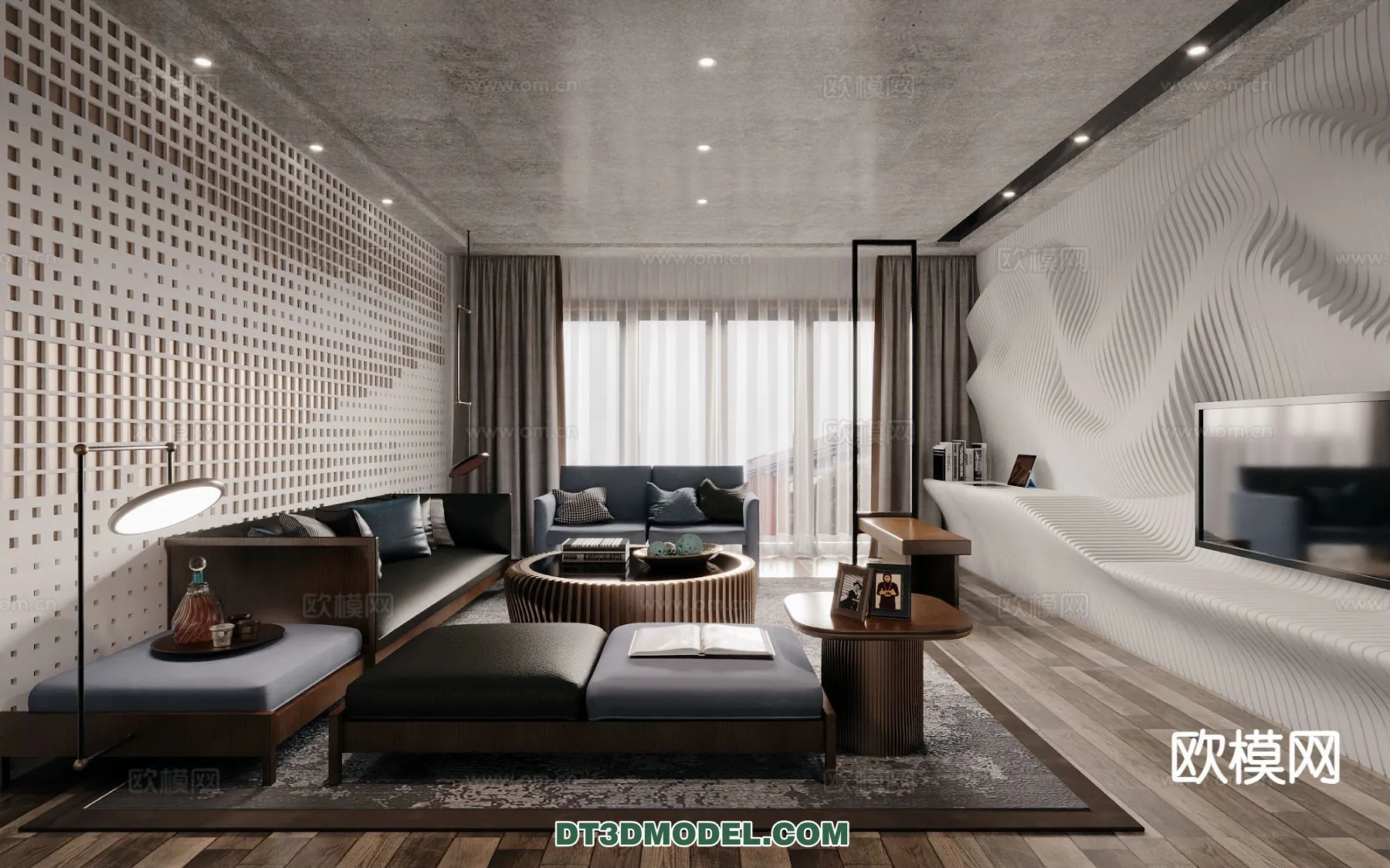 Living Room - Italian Style - Interior 3D Scene - 039