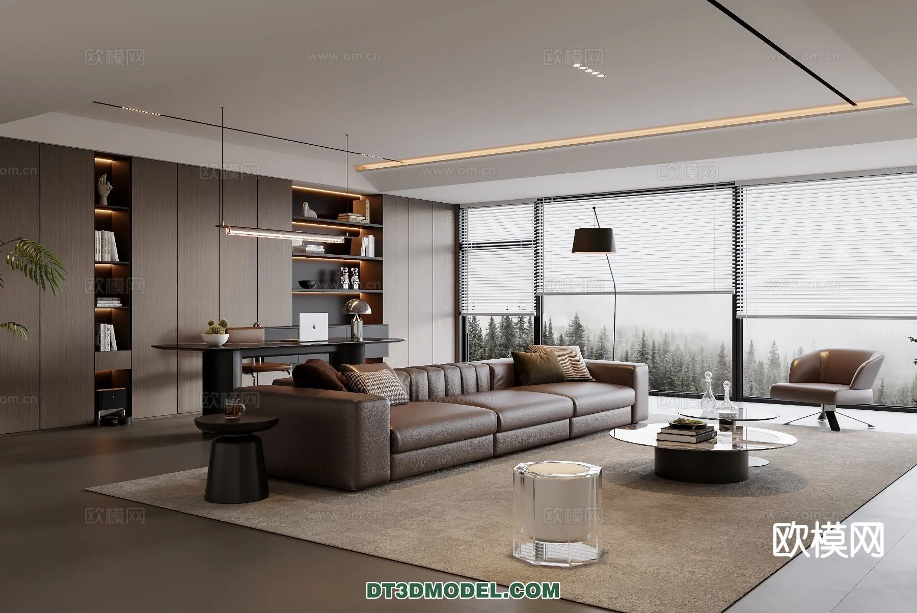 Living Room - Italian Style - Interior 3D Scene - 041