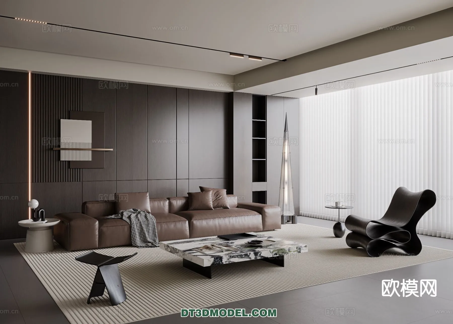 Living Room - Italian Style - Interior 3D Scene - 042
