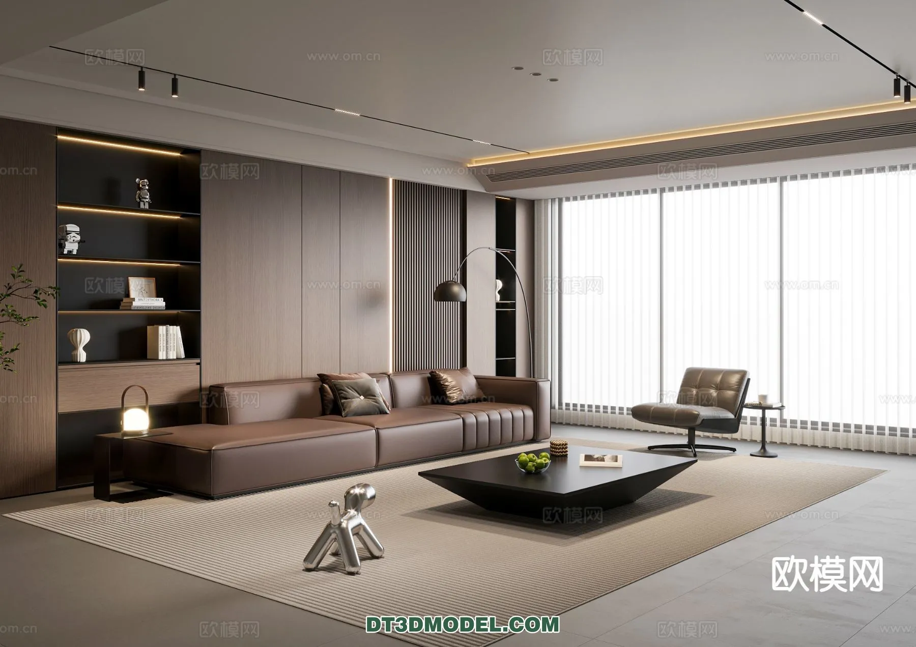 Living Room - Italian Style - Interior 3D Scene - 044