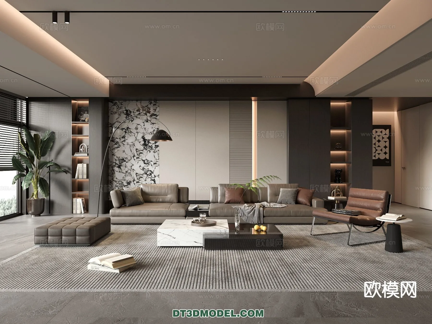 Living Room - Italian Style - Interior 3D Scene - 046
