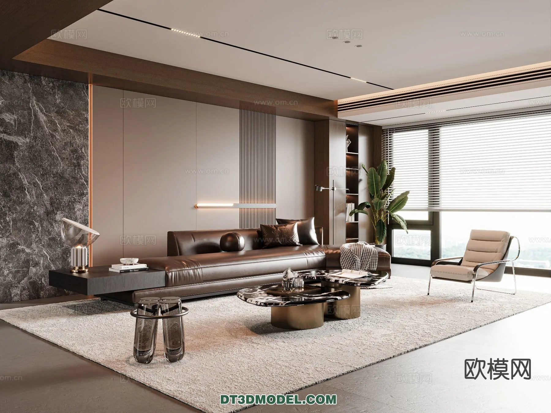 Living Room - Italian Style - Interior 3D Scene - 048