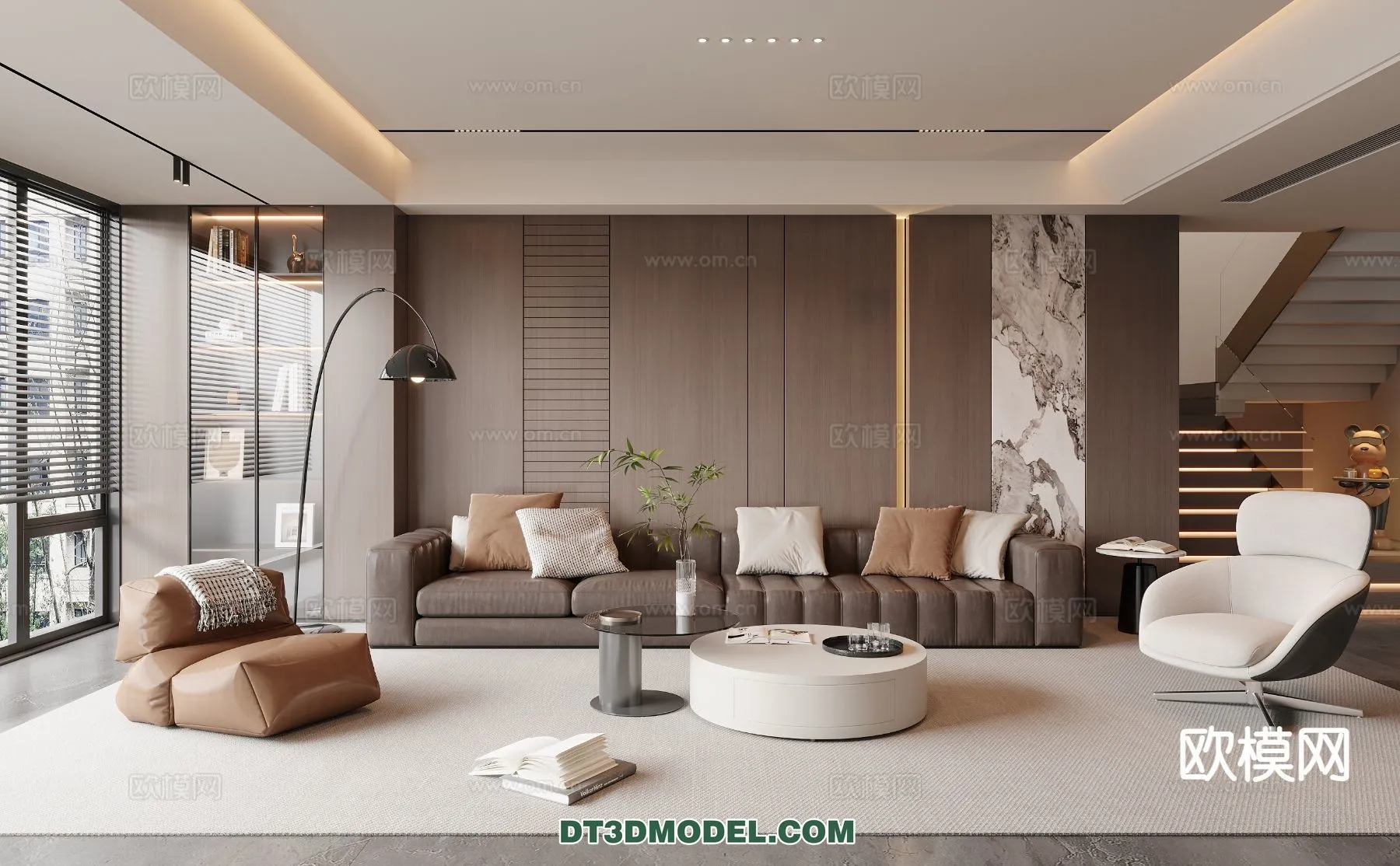 Living Room - Italian Style - Interior 3D Scene - 049