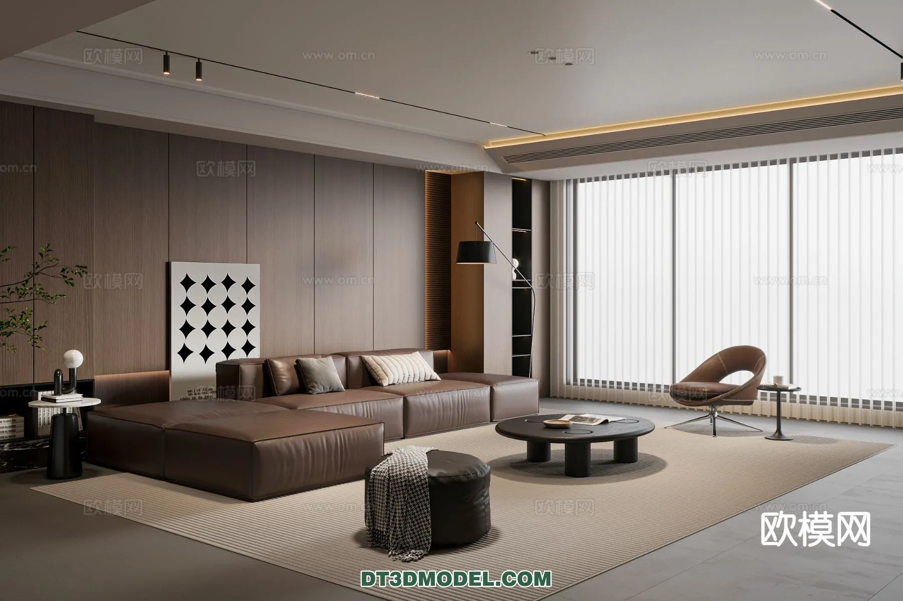 Living Room - Italian Style - Interior 3D Scene - 050