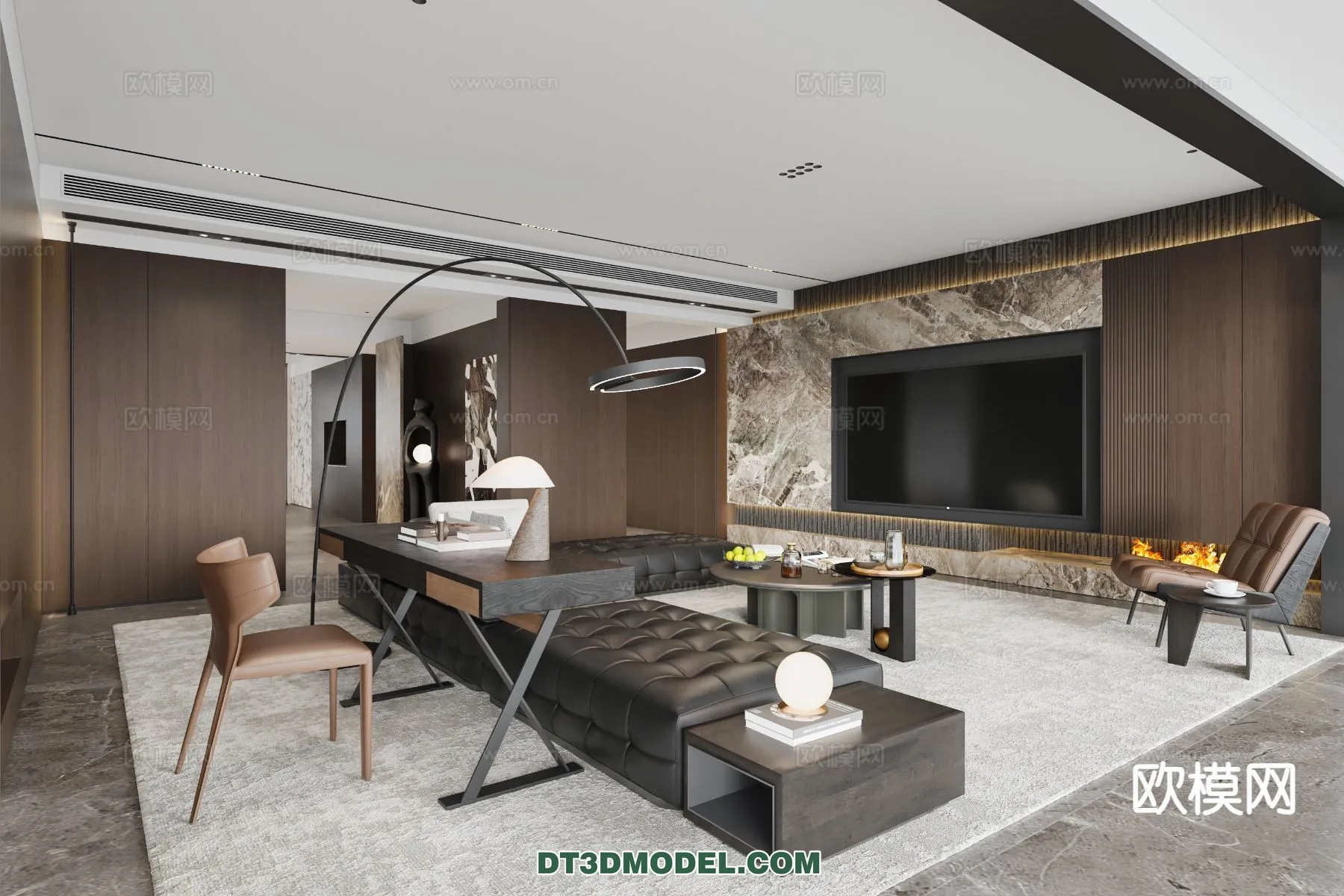 Living Room - Italian Style - Interior 3D Scene - 051