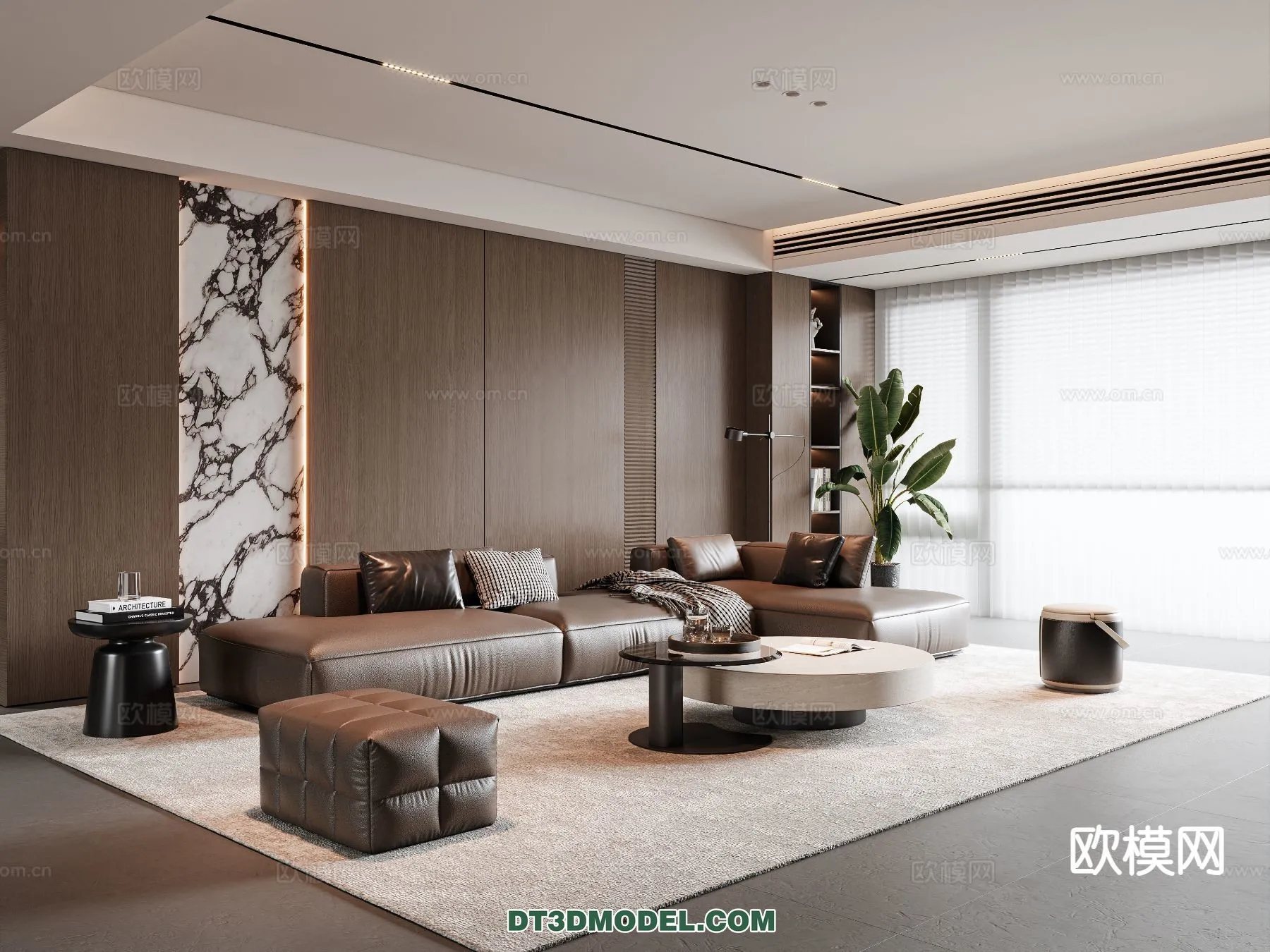 Living Room - Italian Style - Interior 3D Scene - 052