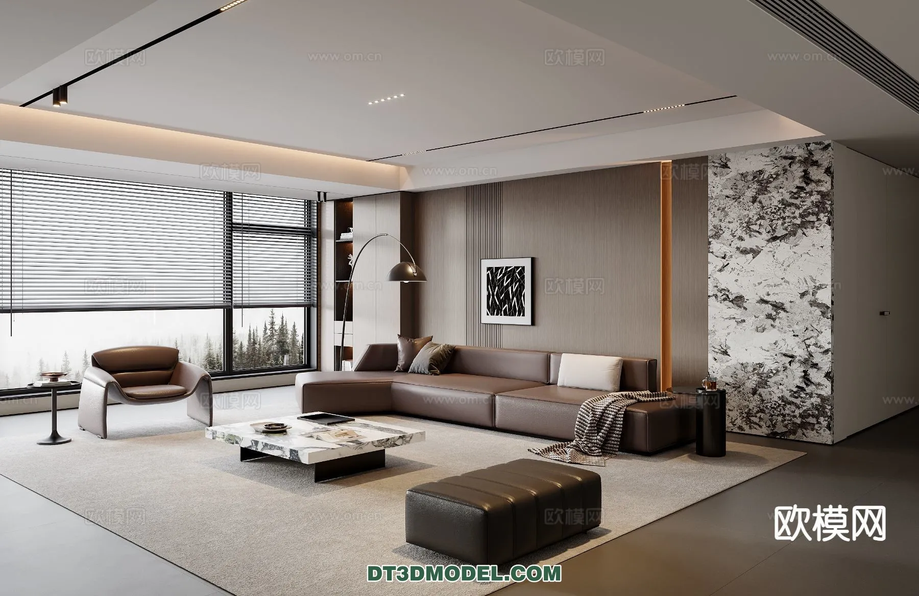 Living Room - Italian Style - Interior 3D Scene - 053