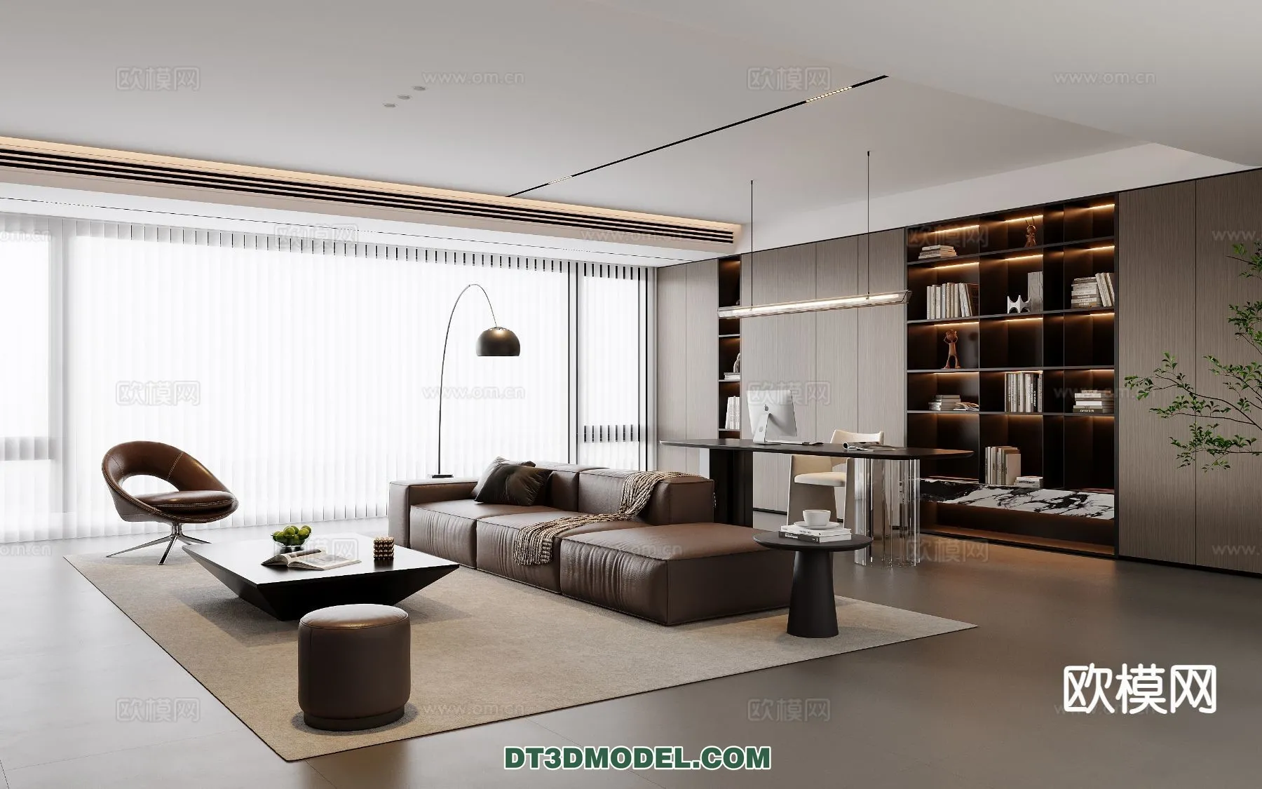 Living Room - Italian Style - Interior 3D Scene - 054