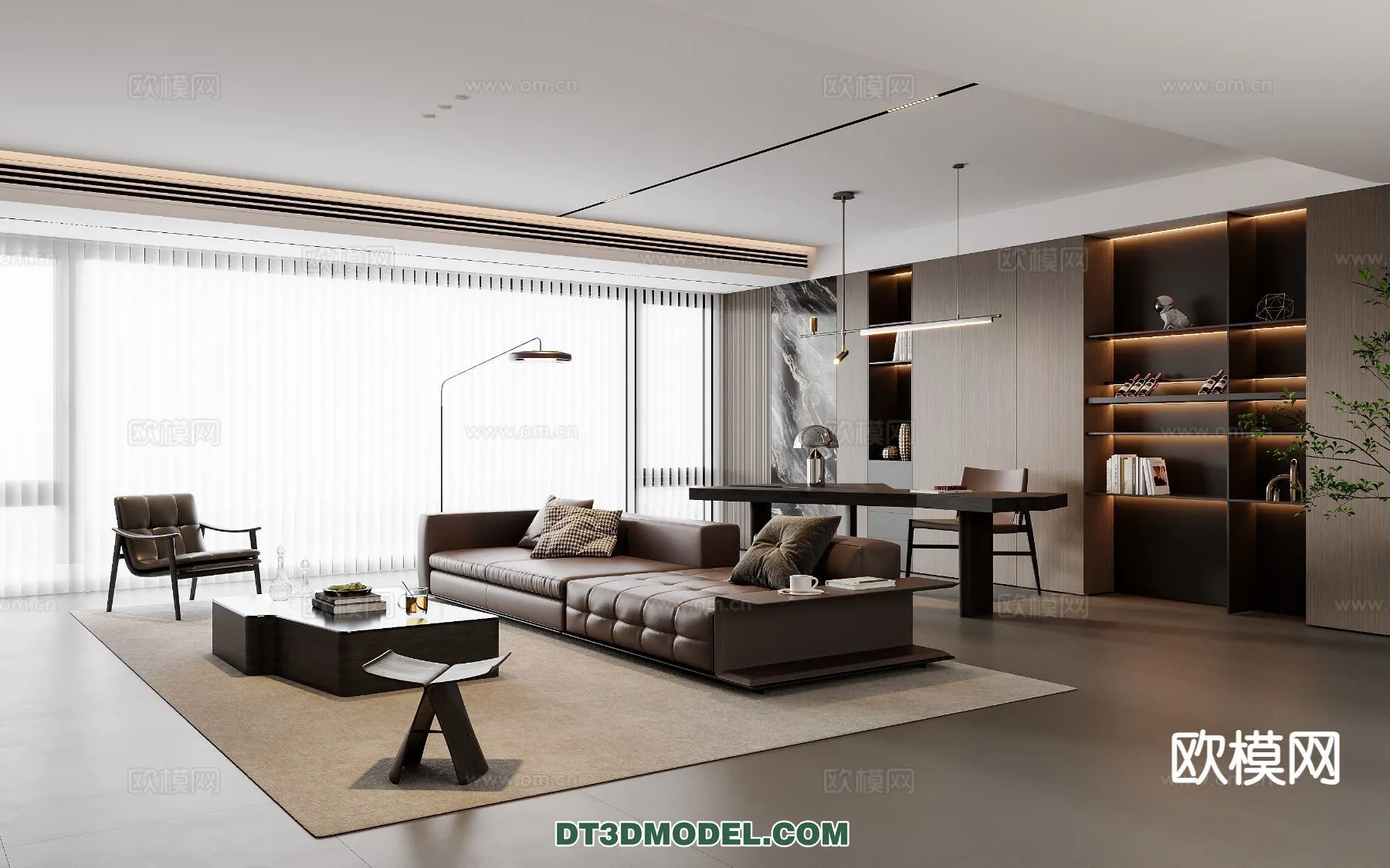 Living Room - Italian Style - Interior 3D Scene - 055