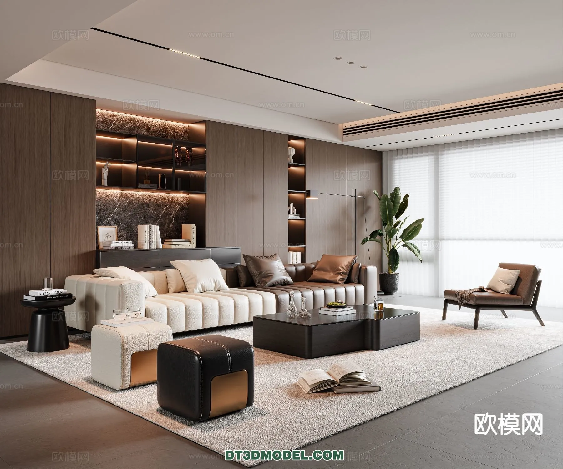 Living Room - Italian Style - Interior 3D Scene - 056