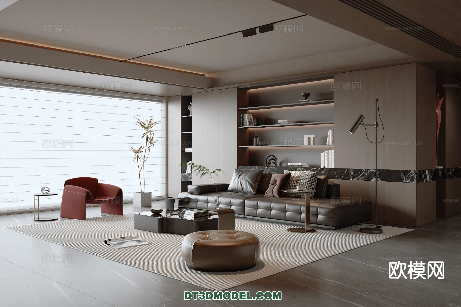 Living Room - Italian Style - Interior 3D Scene - 057