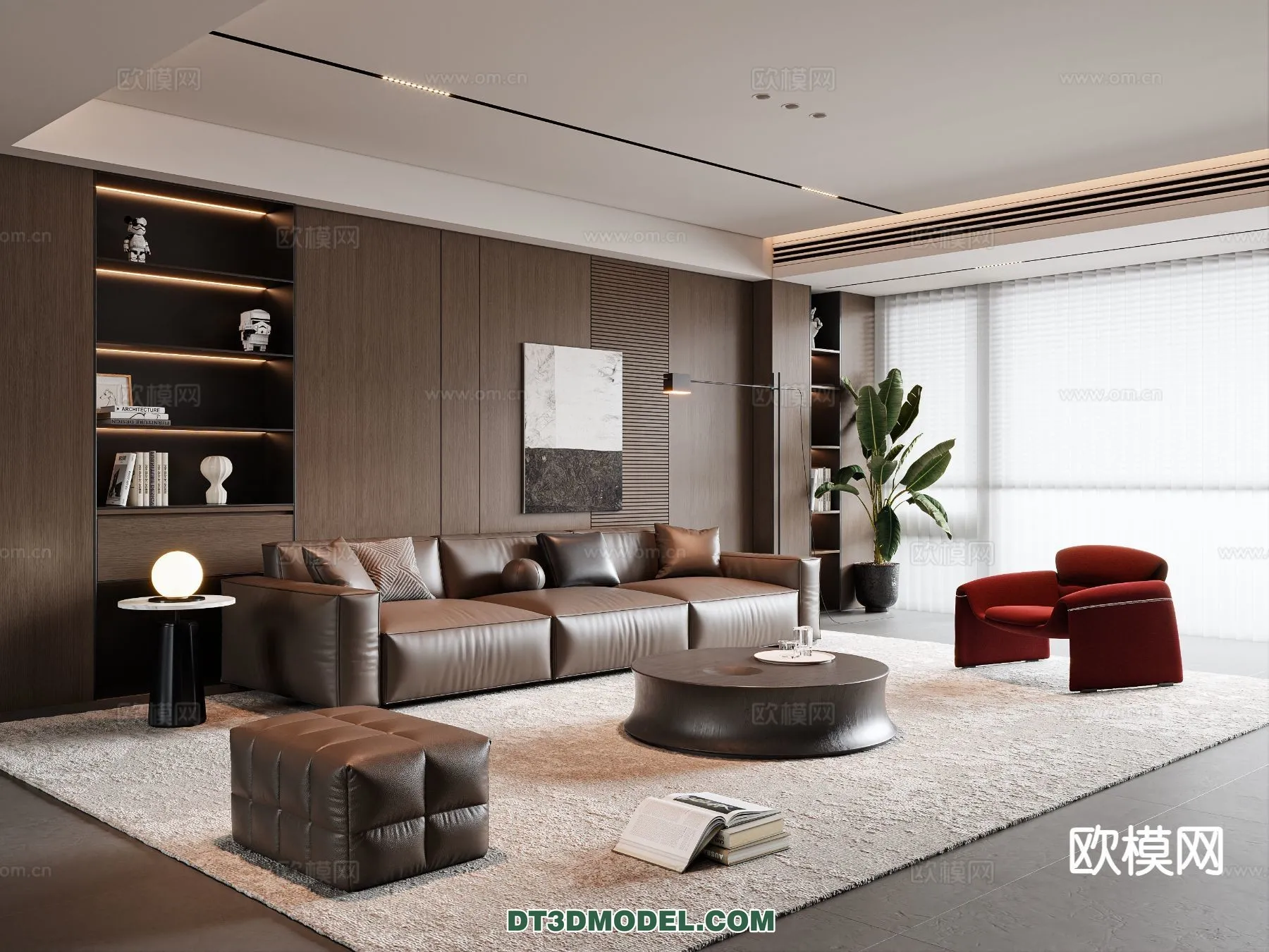Living Room - Italian Style - Interior 3D Scene - 059