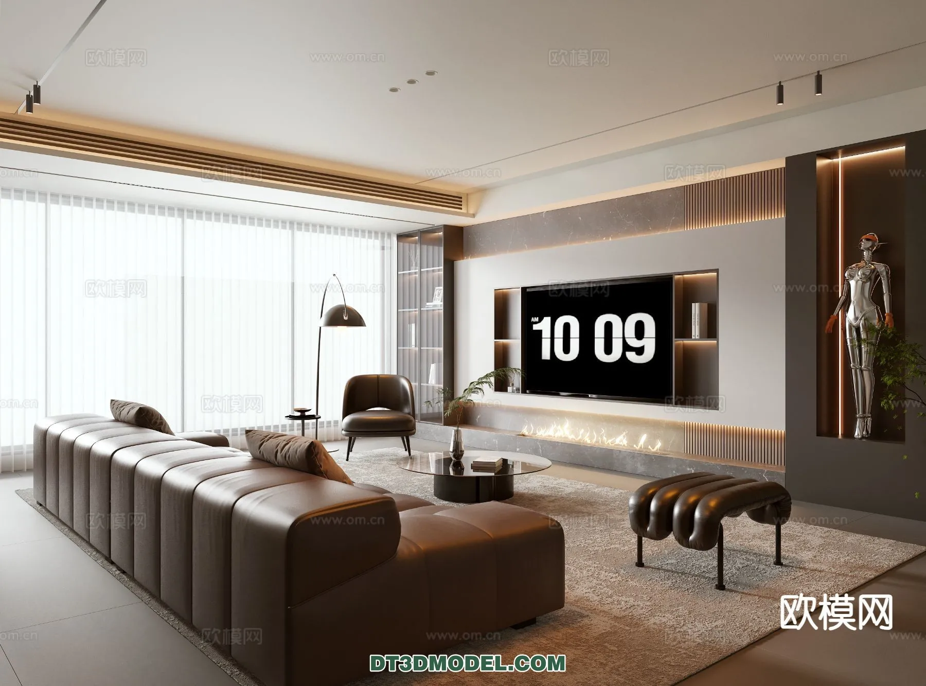 Living Room - Italian Style - Interior 3D Scene - 060