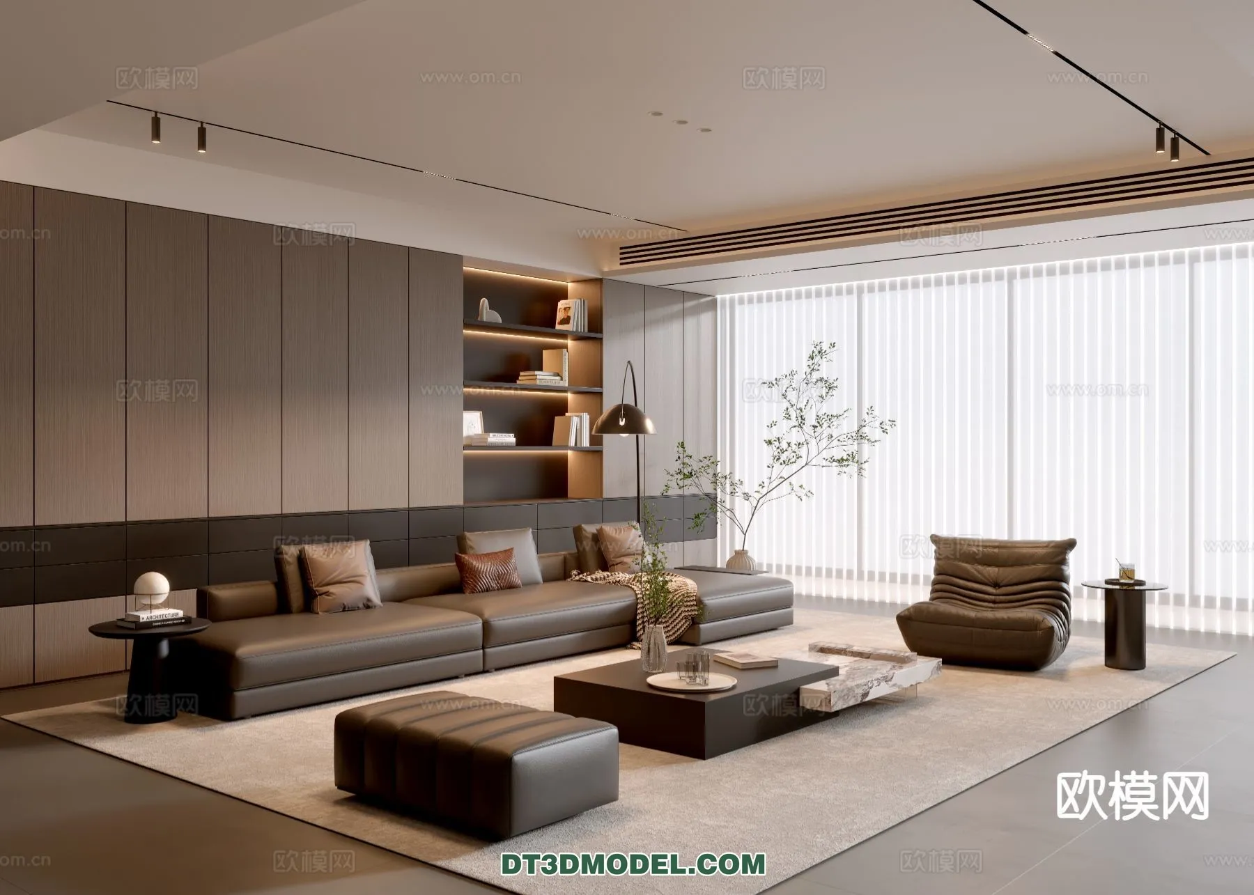 Living Room - Italian Style - Interior 3D Scene - 064