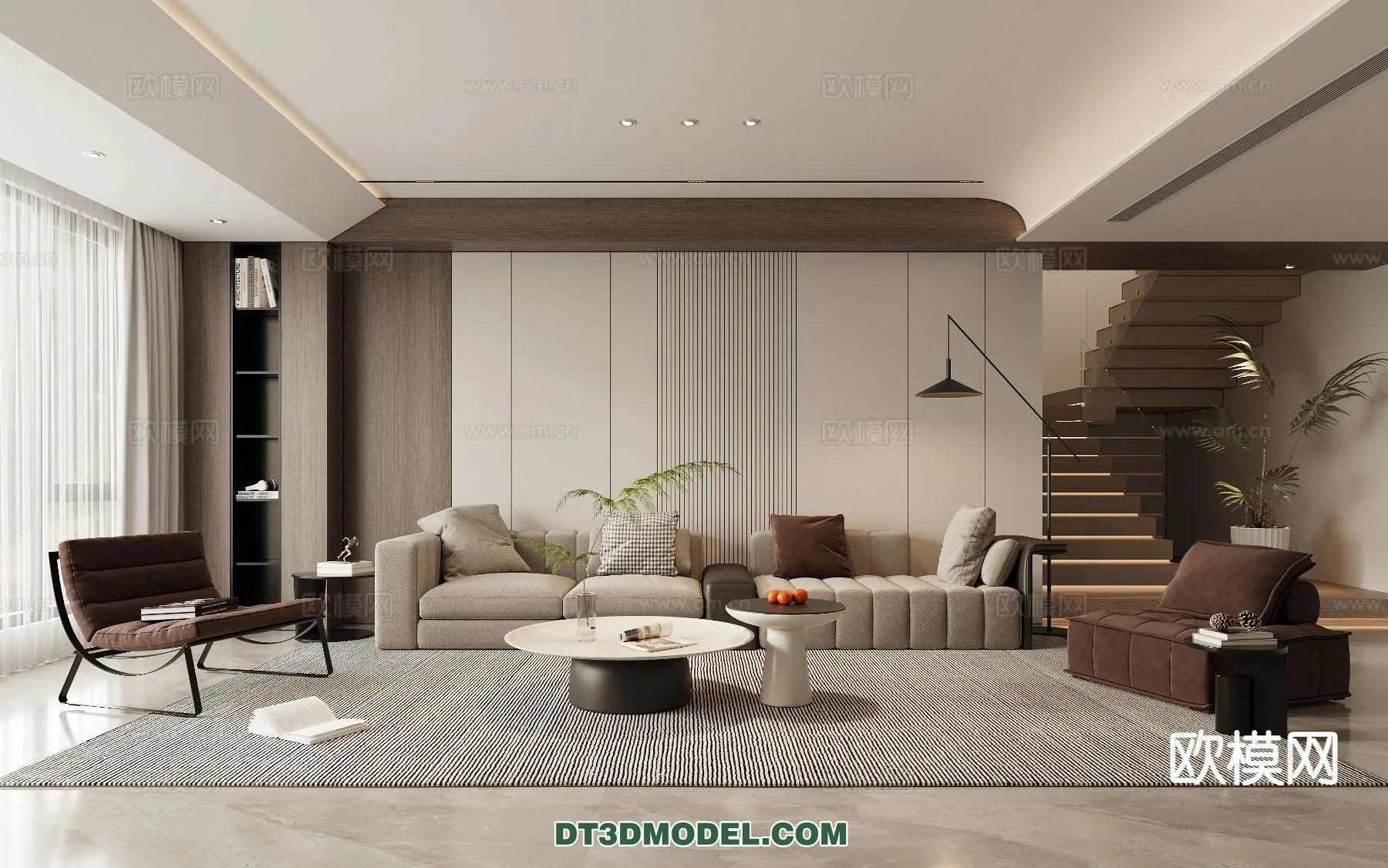 Living Room - Italian Style - Interior 3D Scene - 066