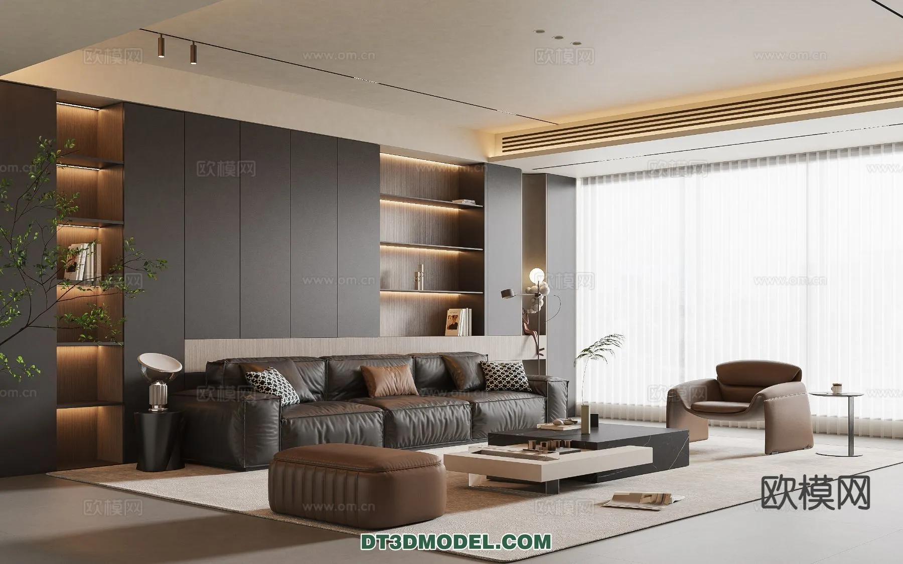 Living Room - Italian Style - Interior 3D Scene - 069