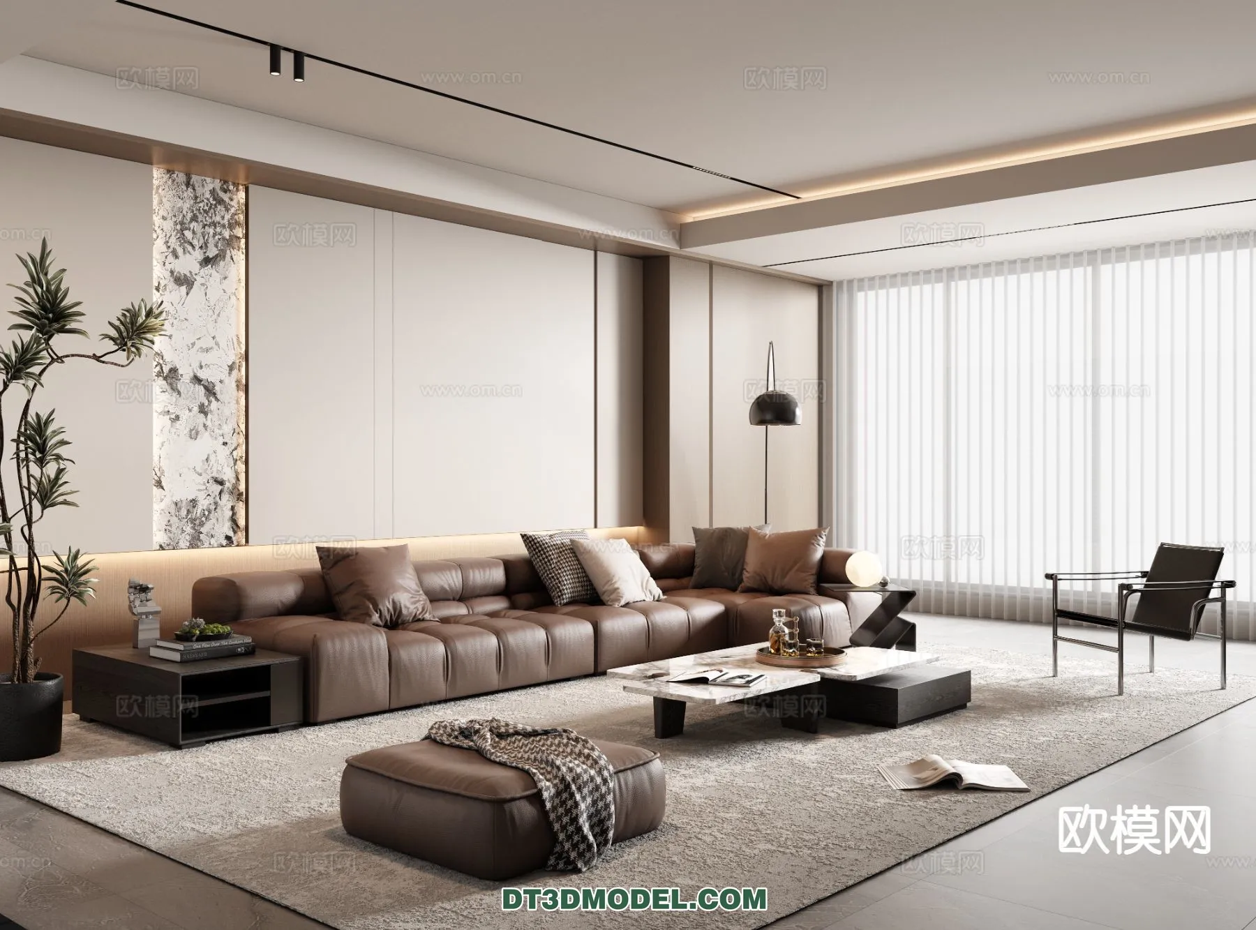 Living Room - Italian Style - Interior 3D Scene - 070