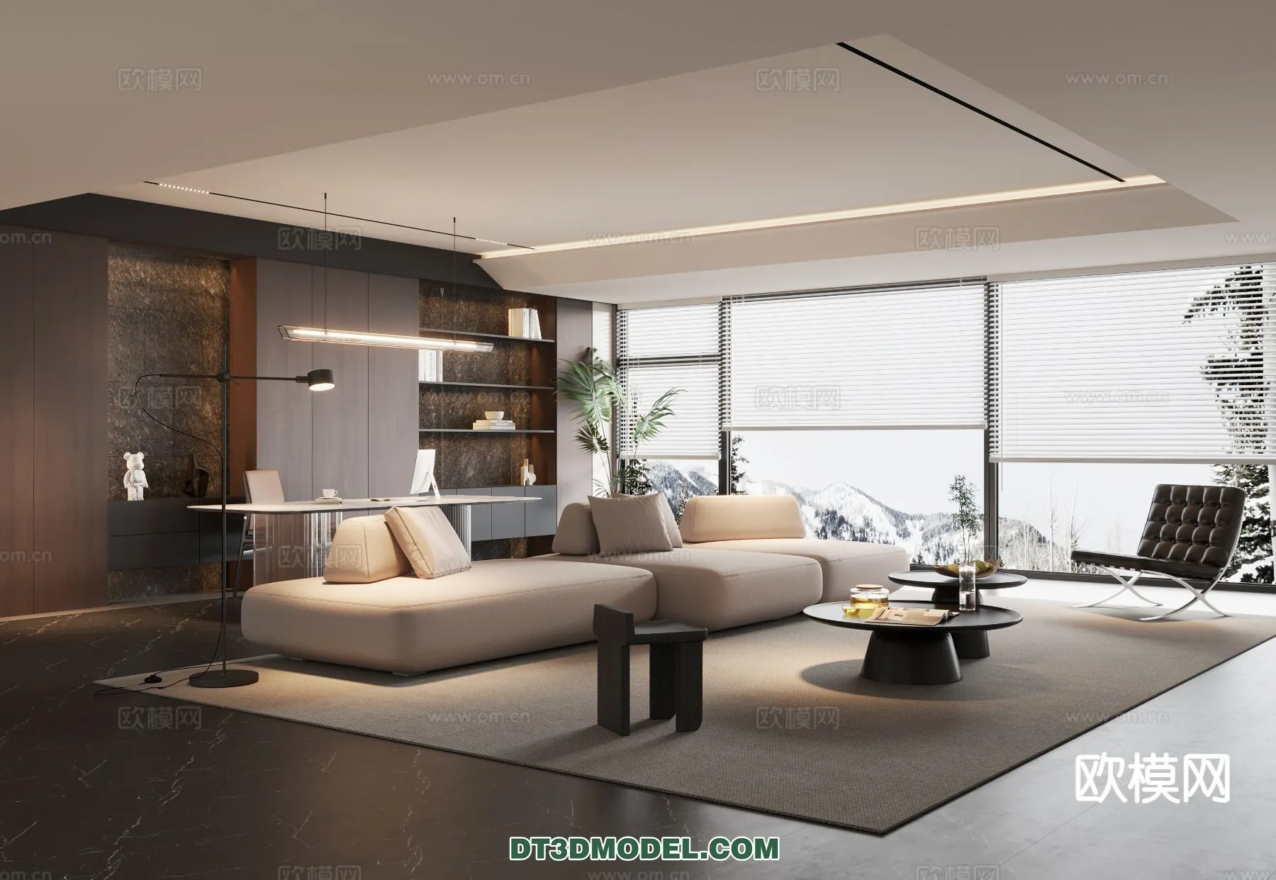 Living Room - Italian Style - Interior 3D Scene - 071