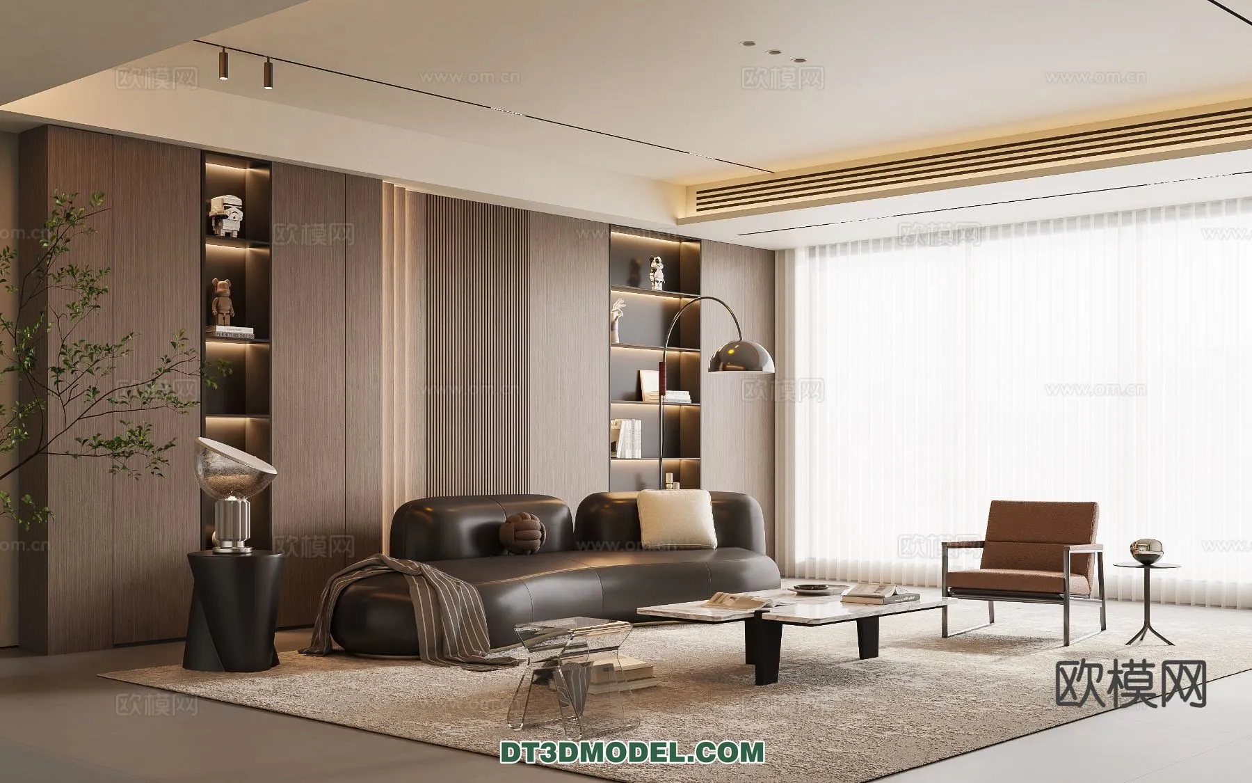 Living Room - Italian Style - Interior 3D Scene - 074
