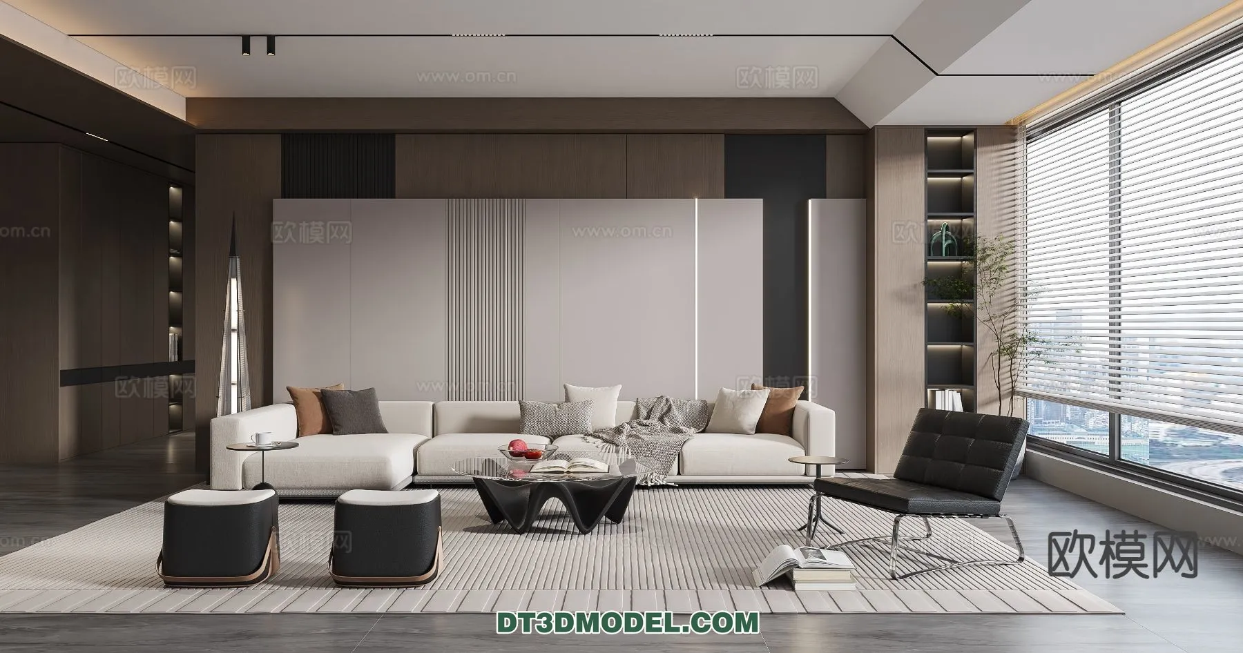 Living Room - Italian Style - Interior 3D Scene - 077