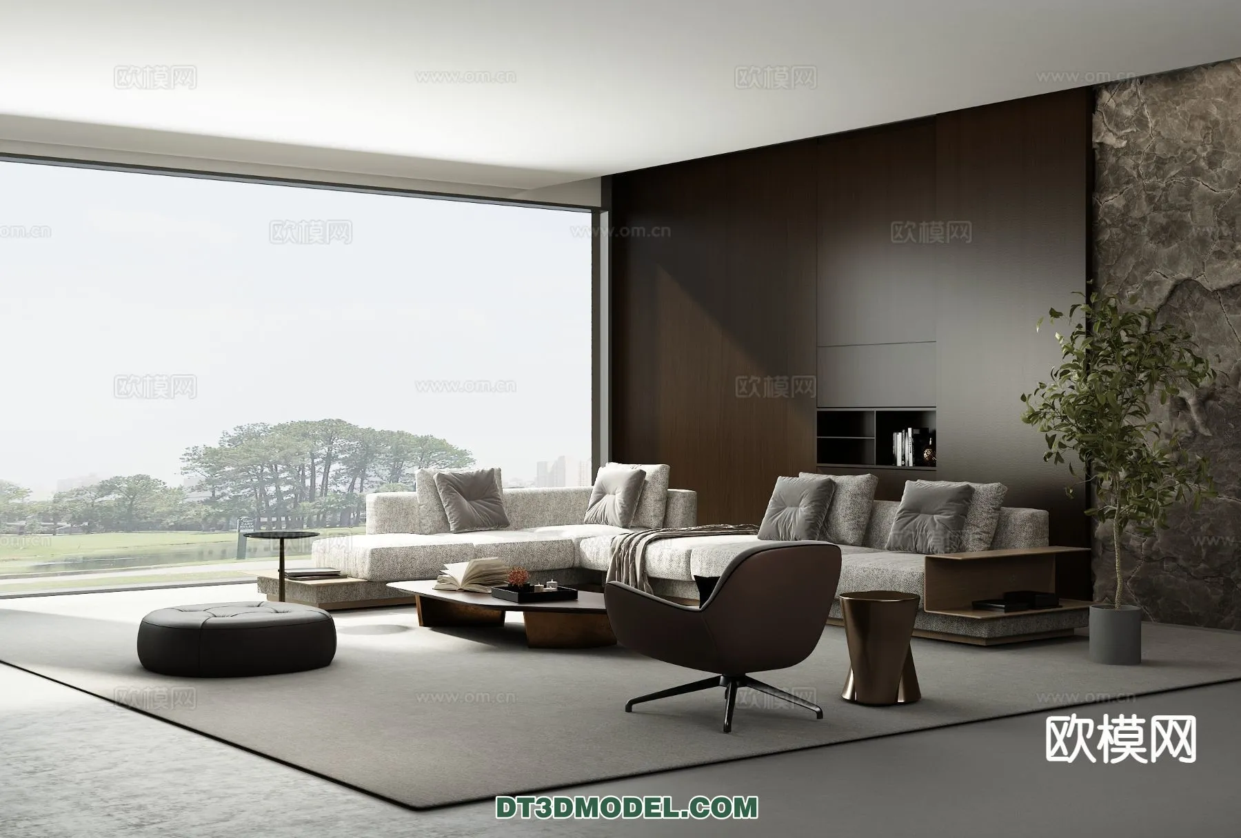 Living Room - Italian Style - Interior 3D Scene - 079
