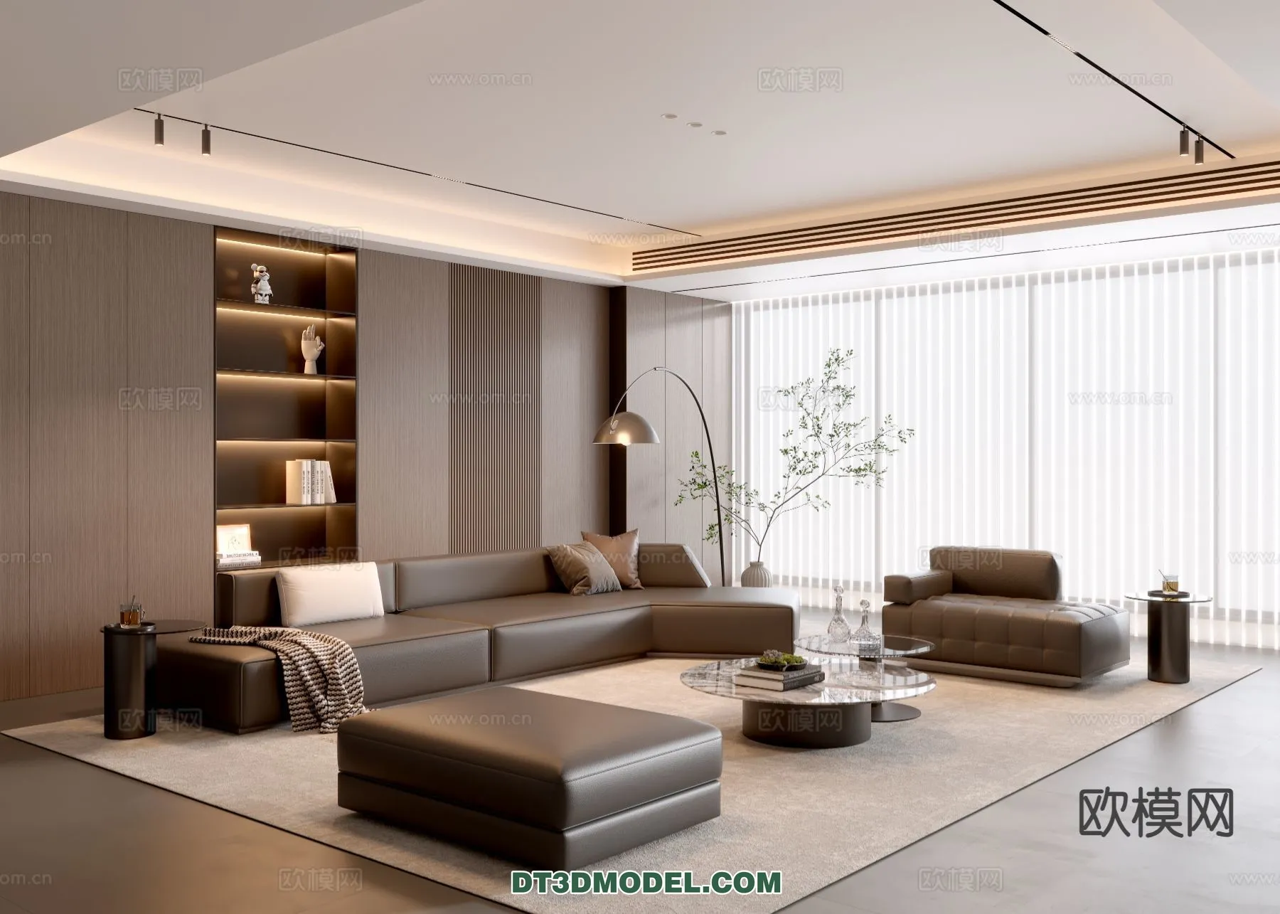 Living Room - Italian Style - Interior 3D Scene - 082