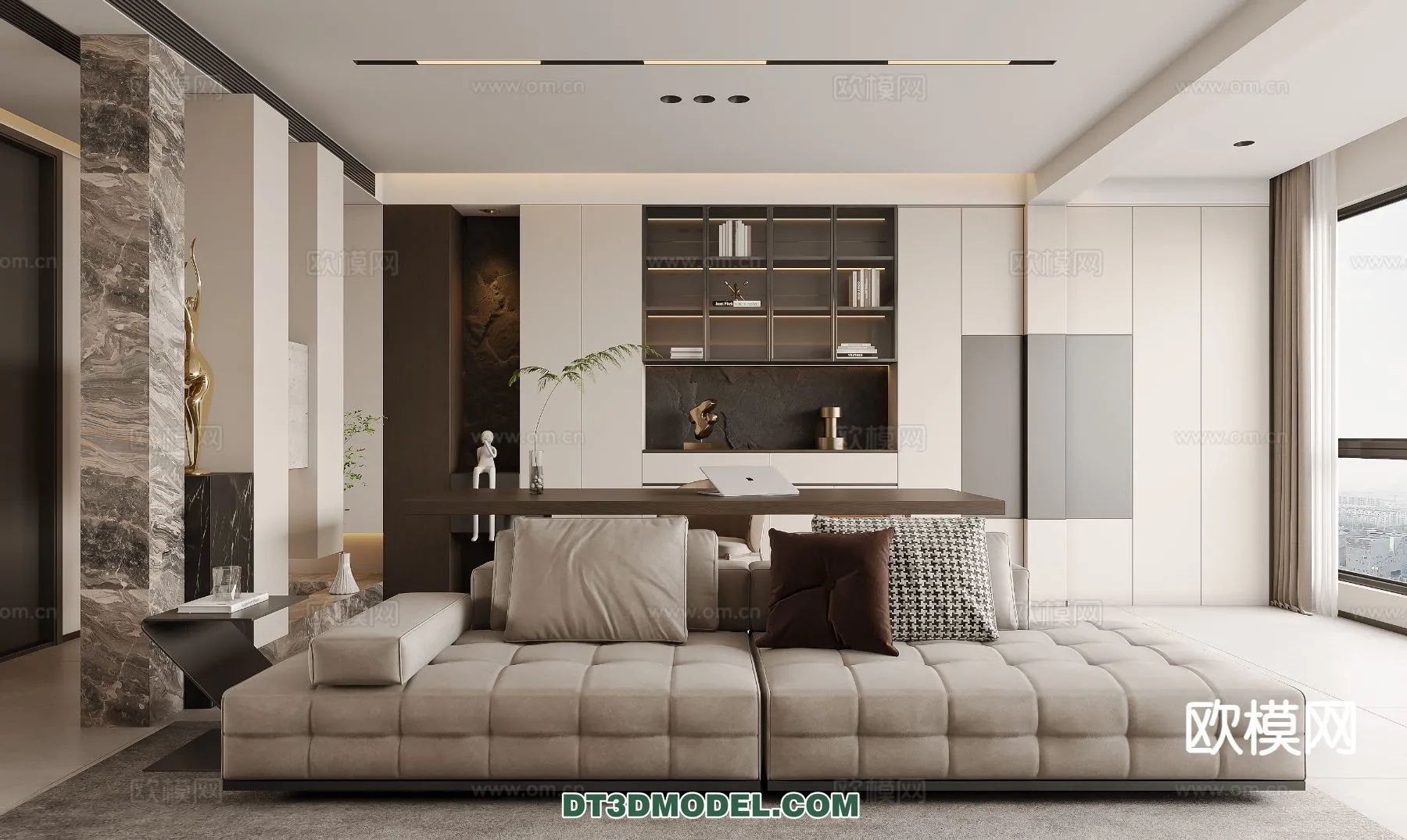 Living Room - Italian Style - Interior 3D Scene - 083