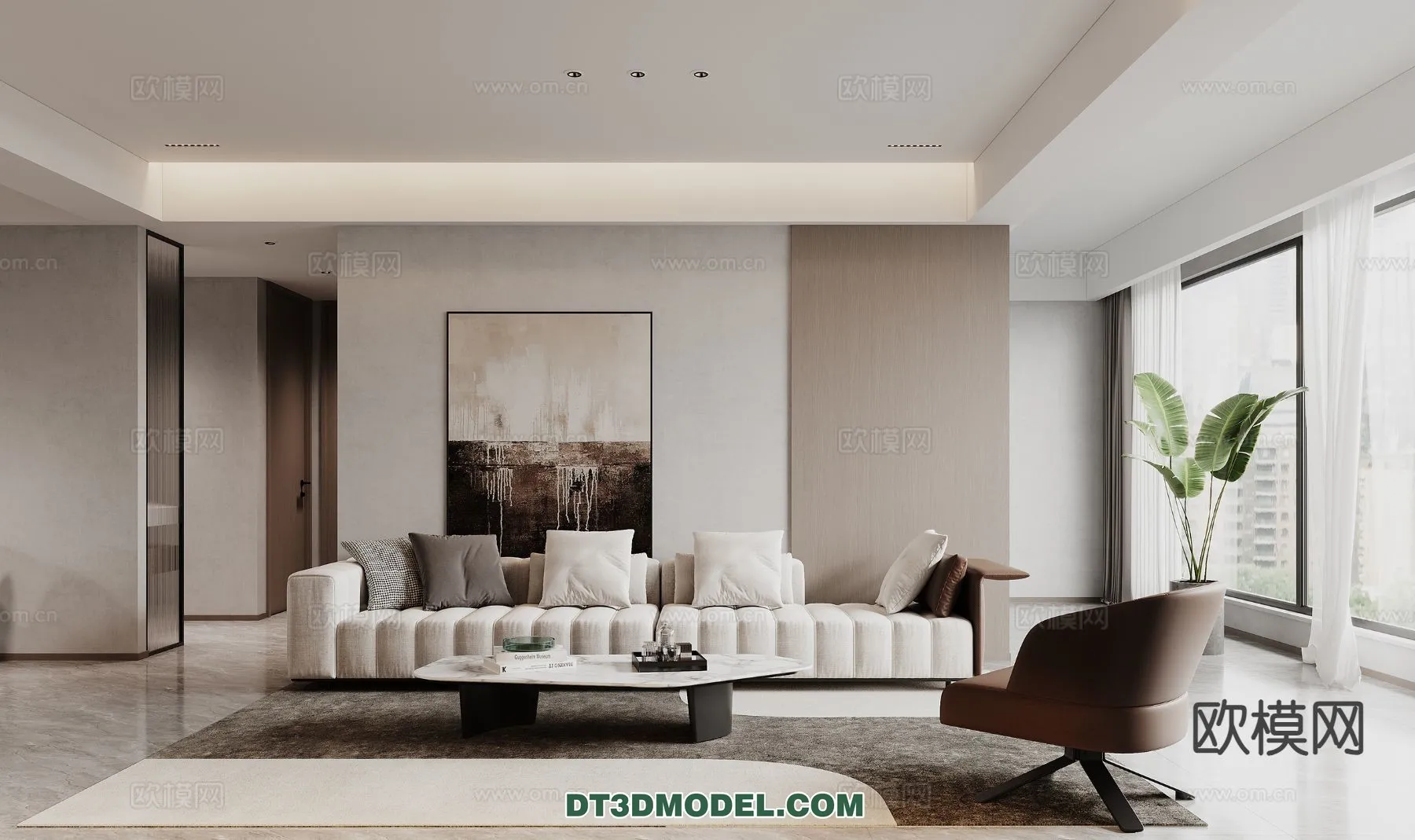 Living Room - Italian Style - Interior 3D Scene - 084