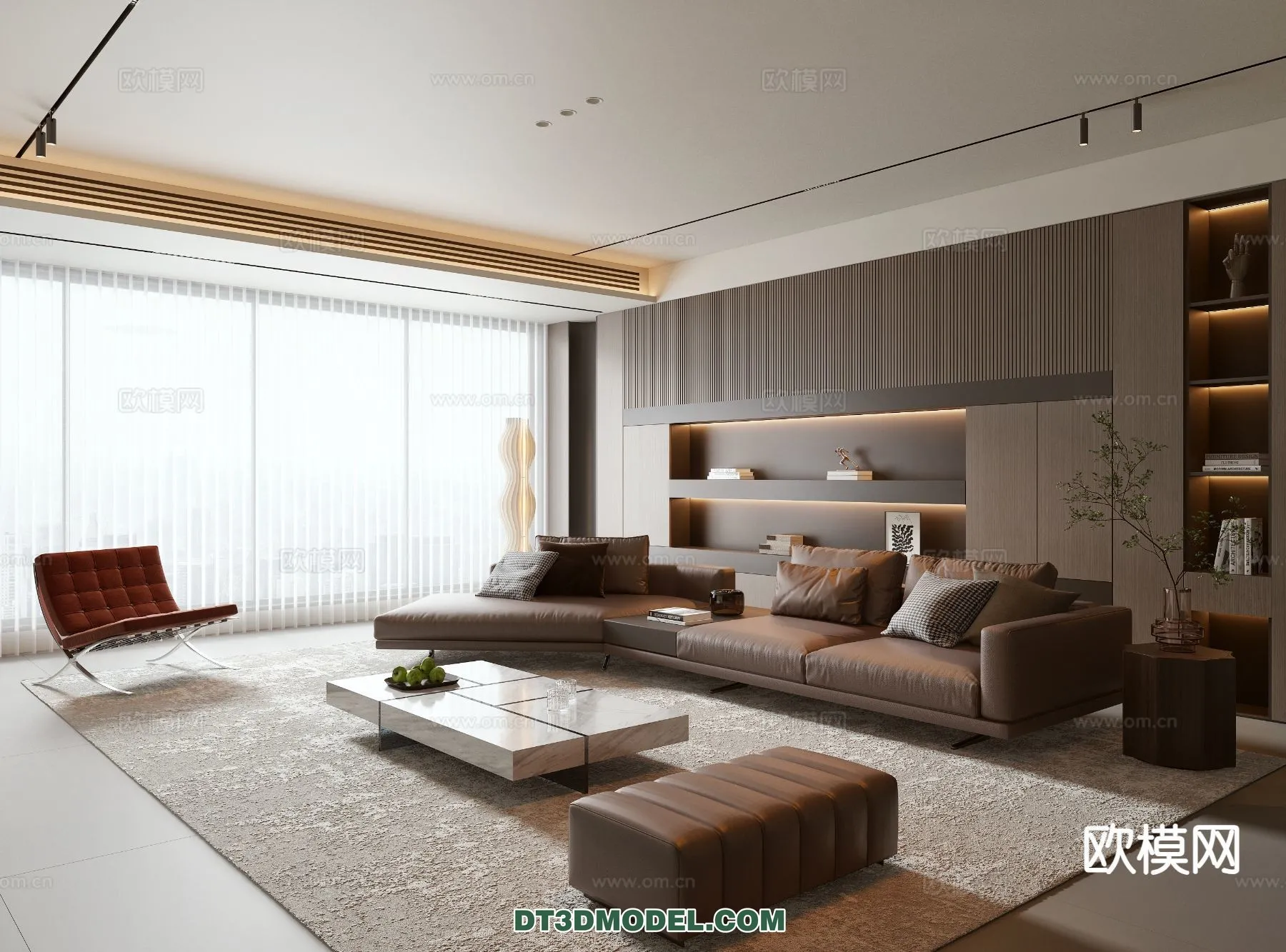 Living Room - Italian Style - Interior 3D Scene - 087