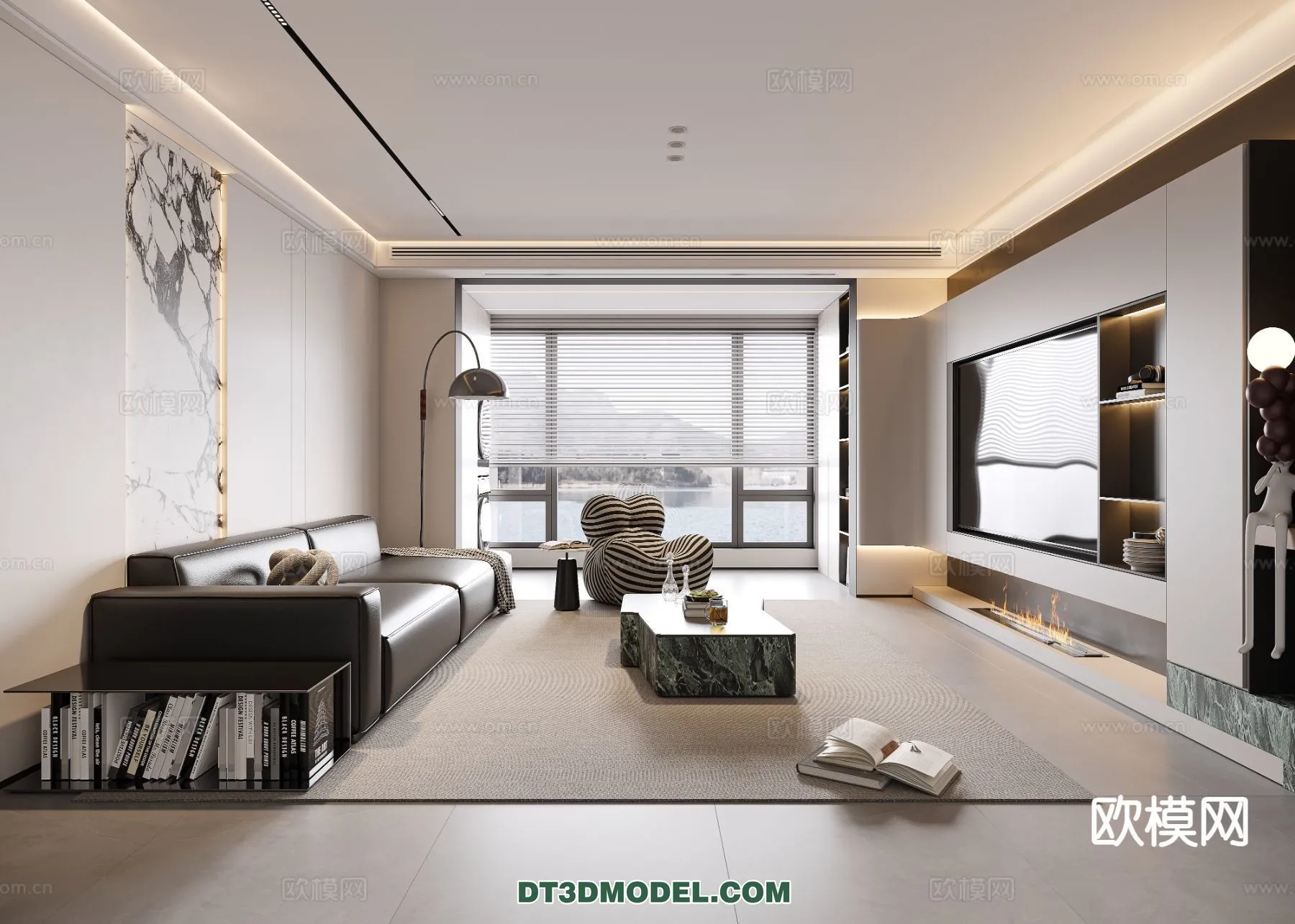 Living Room - Italian Style - Interior 3D Scene - 088