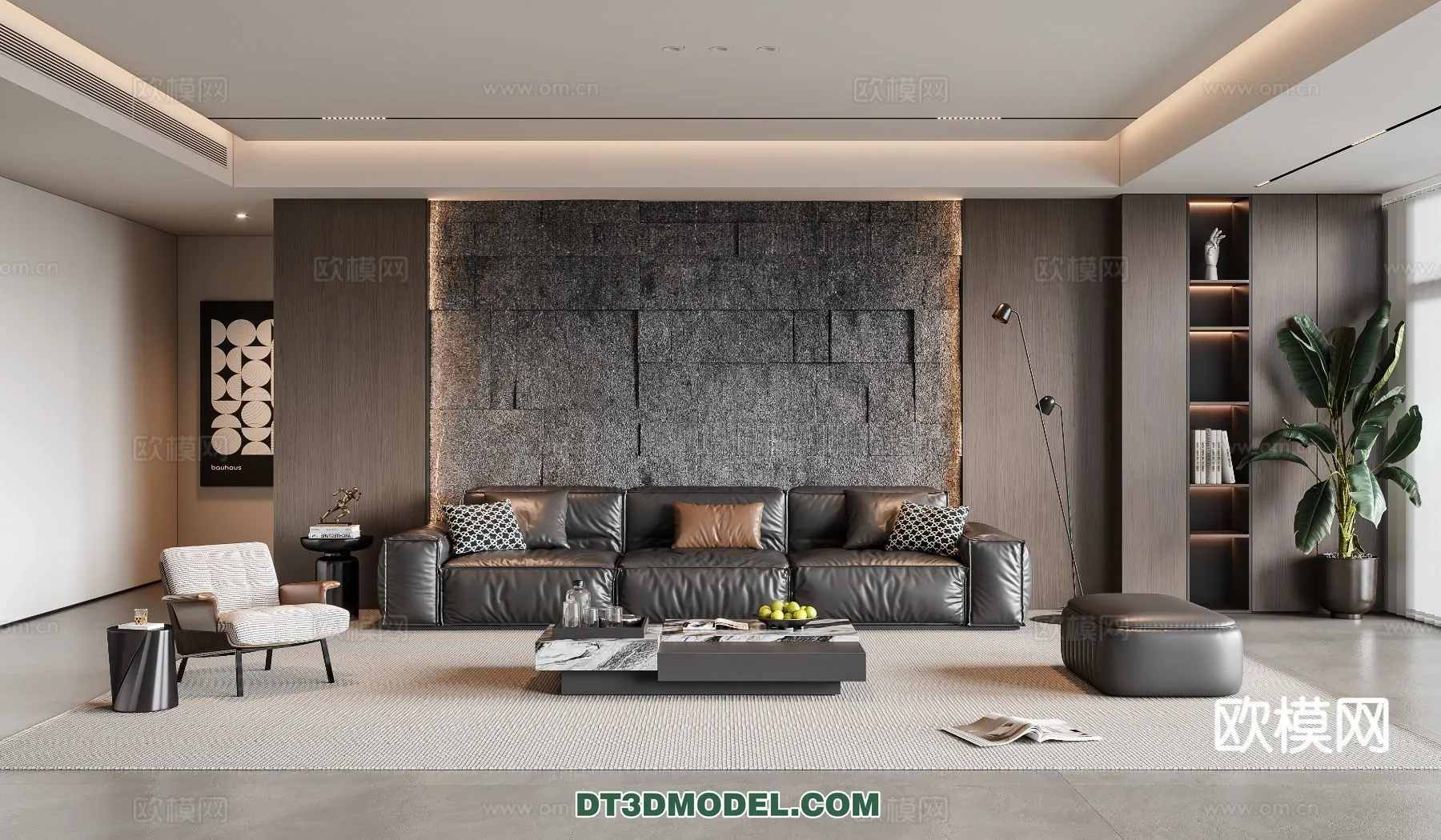 Living Room - Italian Style - Interior 3D Scene - 092