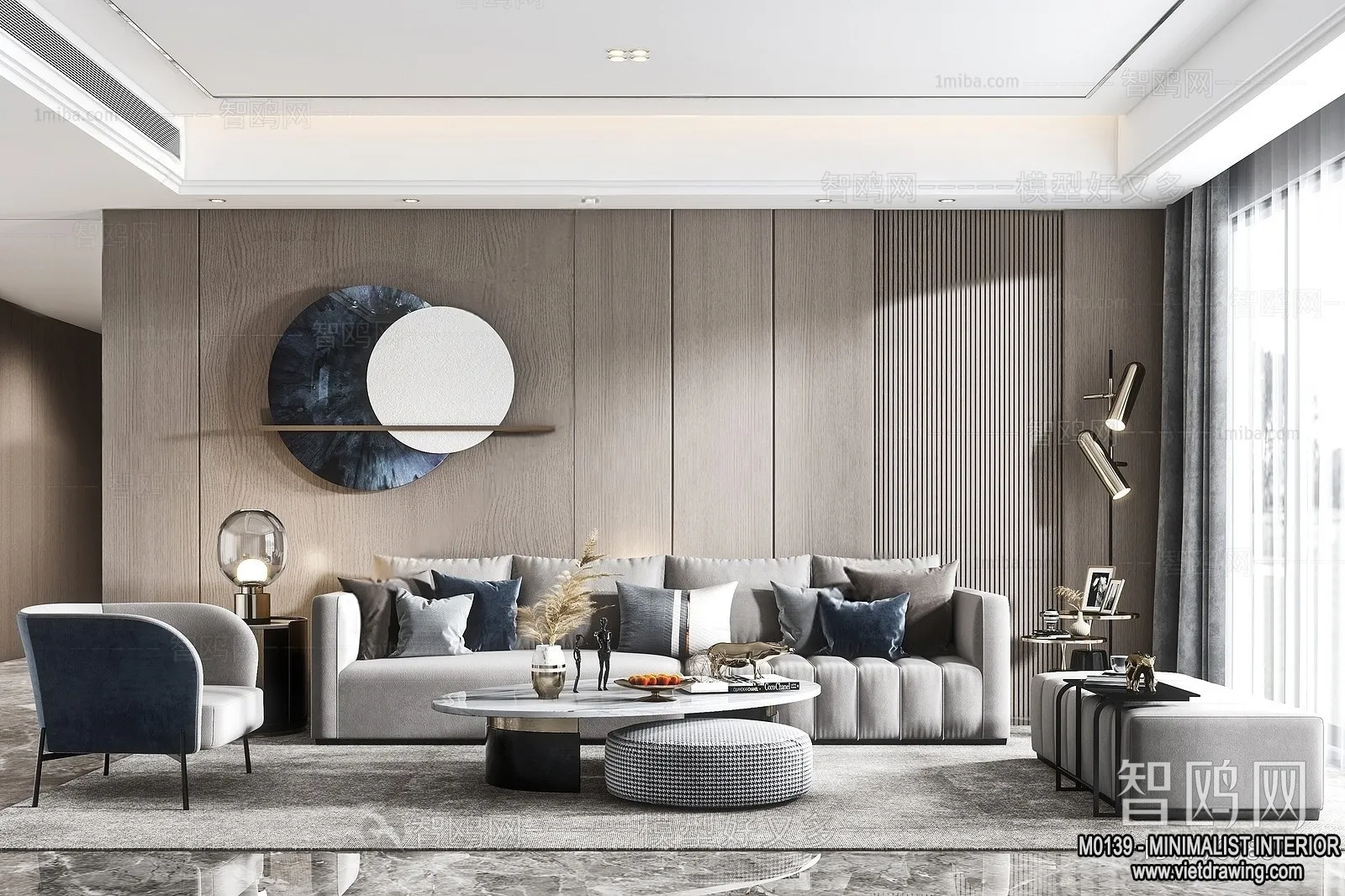 Living Room - Minimalist Style - 3D Interior Scene - 033