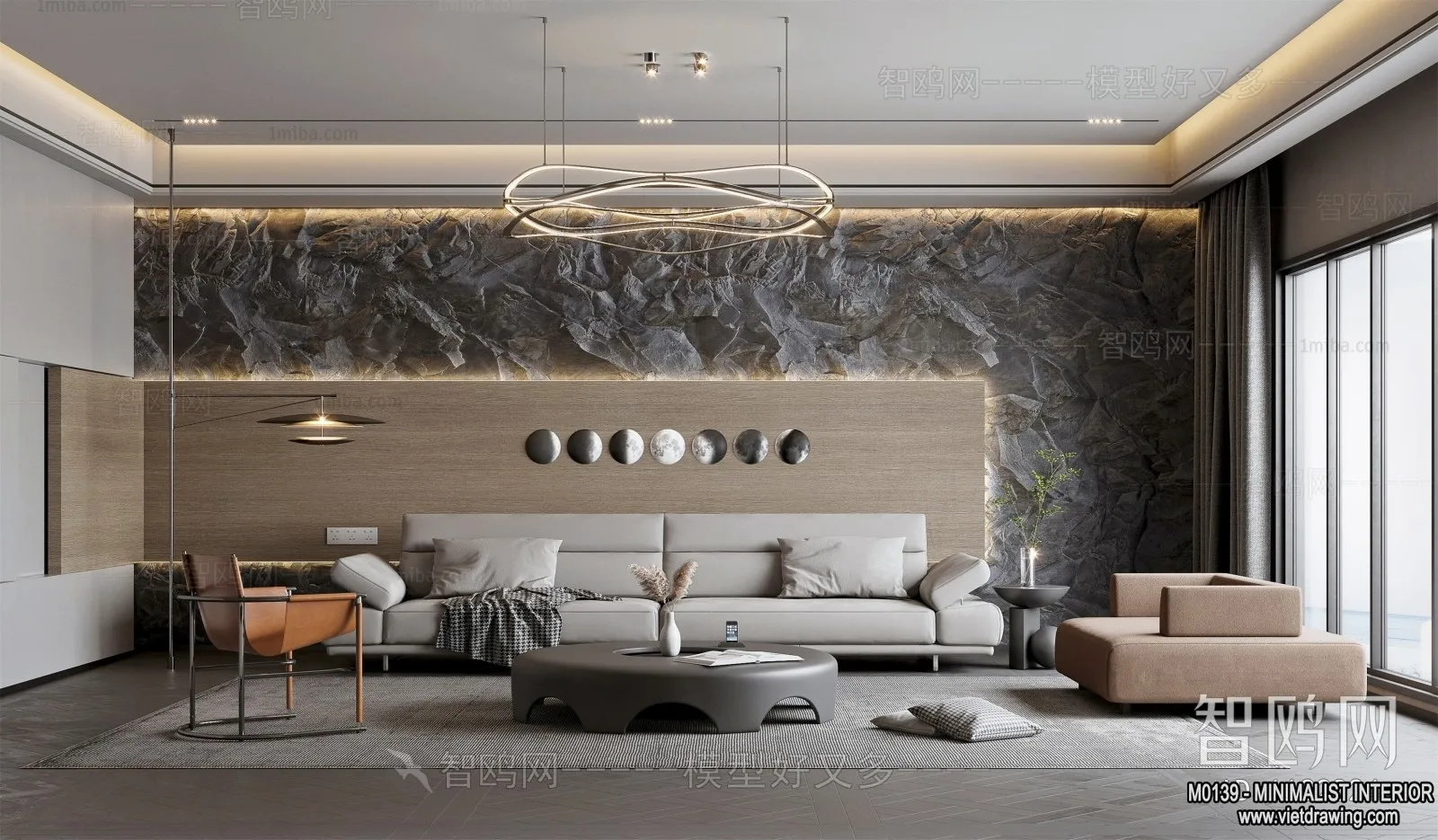 Living Room - Minimalist Style - 3D Interior Scene - 036