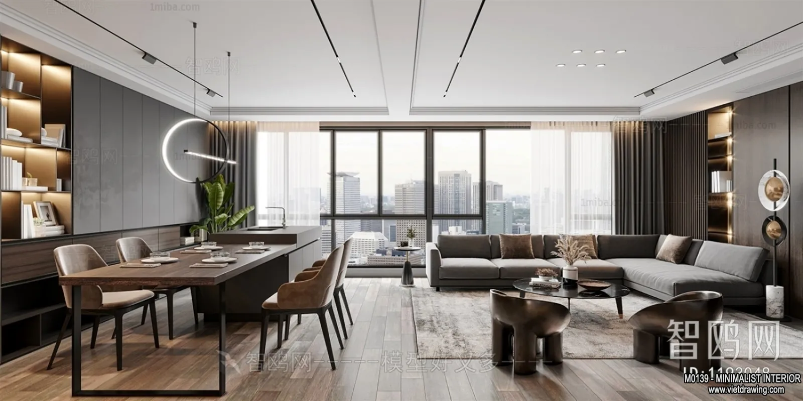 Living Room - Minimalist Style - 3D Interior Scene - 040