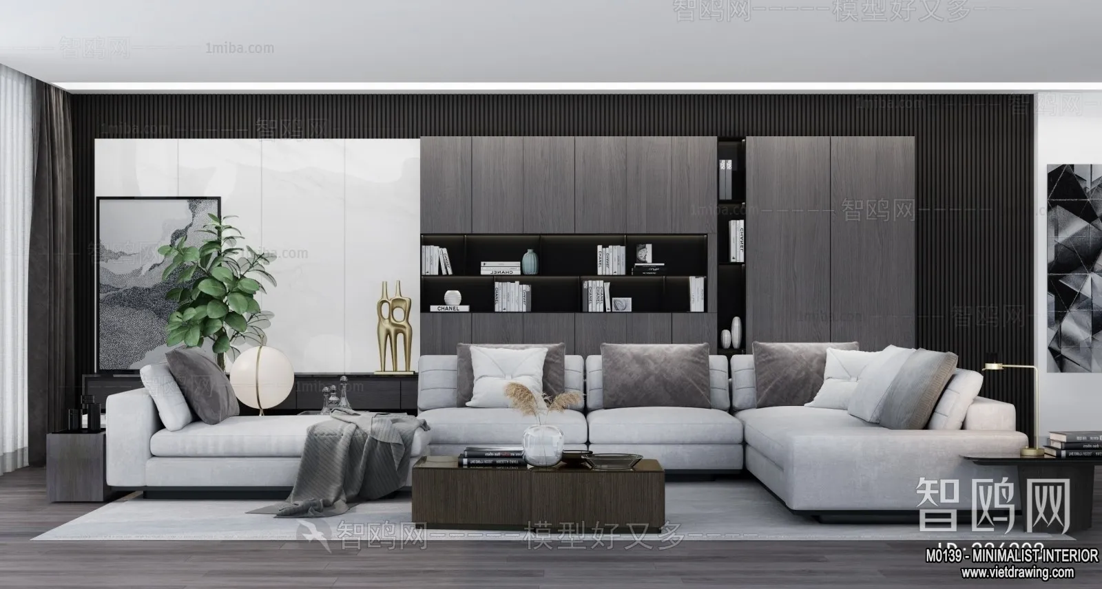 Living Room - Minimalist Style - 3D Interior Scene - 052