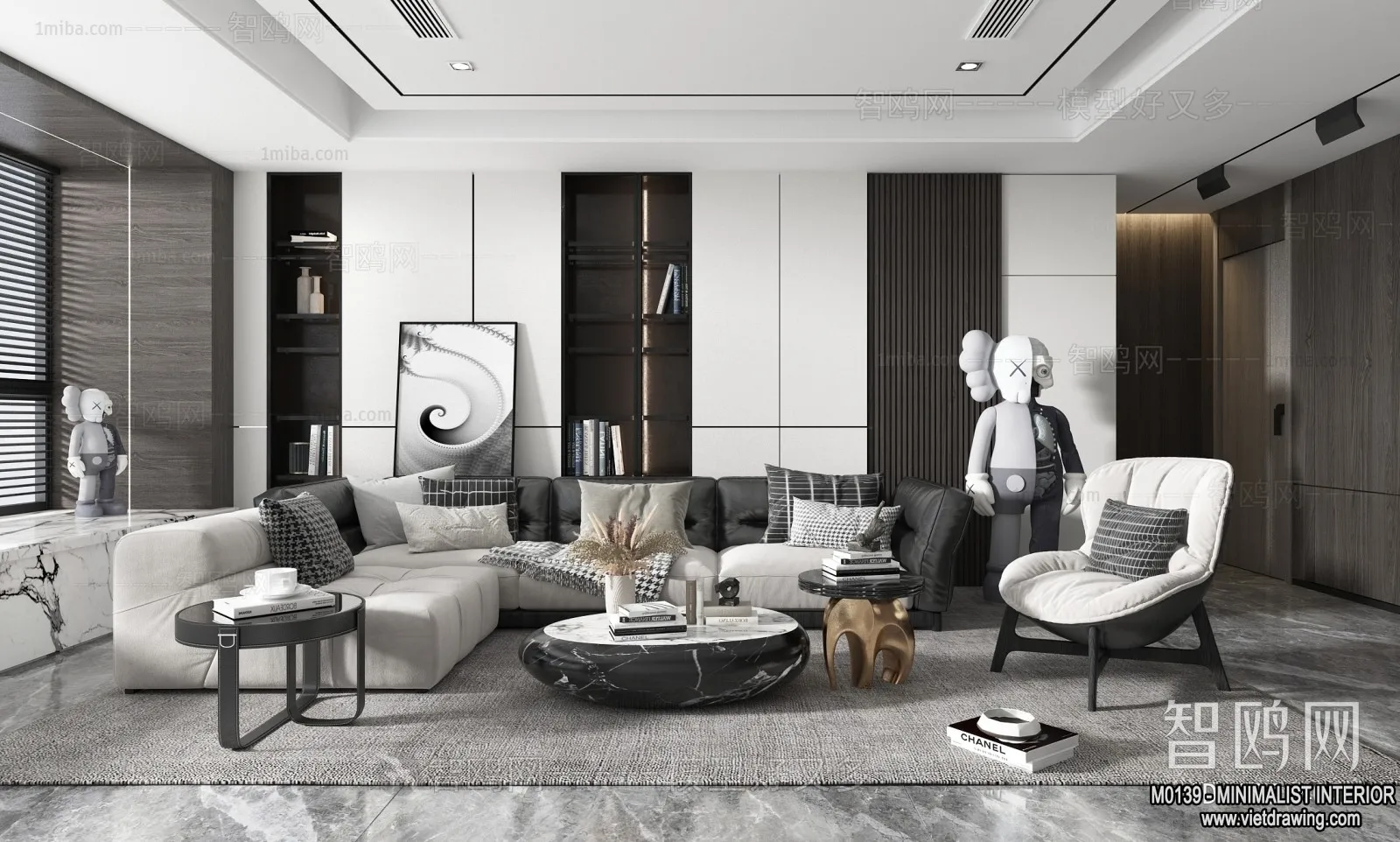 Living Room - Minimalist Style - 3D Interior Scene - 067