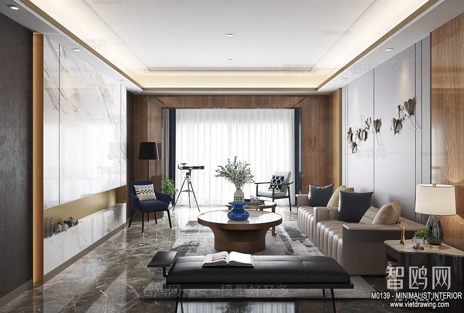 Living Room - Minimalist Style - 3D Interior Scene - 085