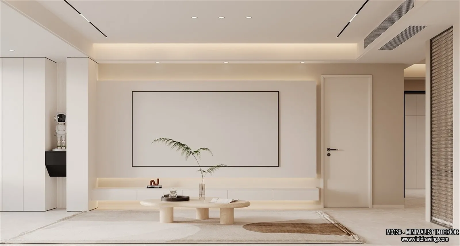 Living Room - Minimalist Style - 3D Interior Scene - 097