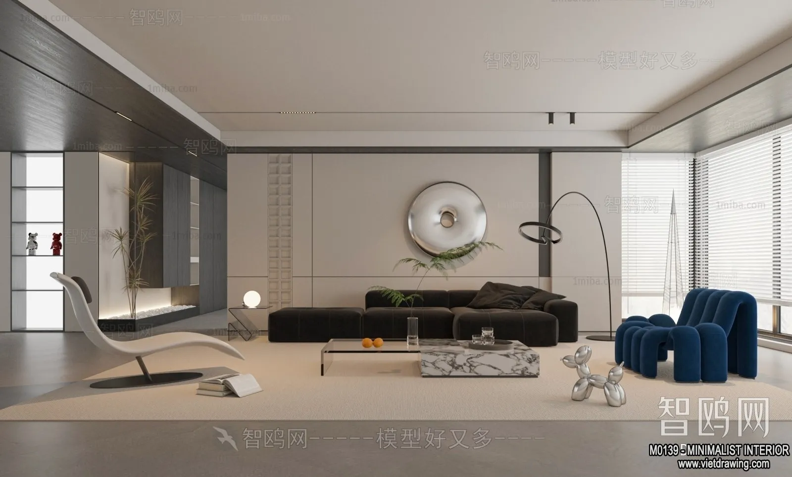 Living Room - Minimalist Style - 3D Interior Scene - 101