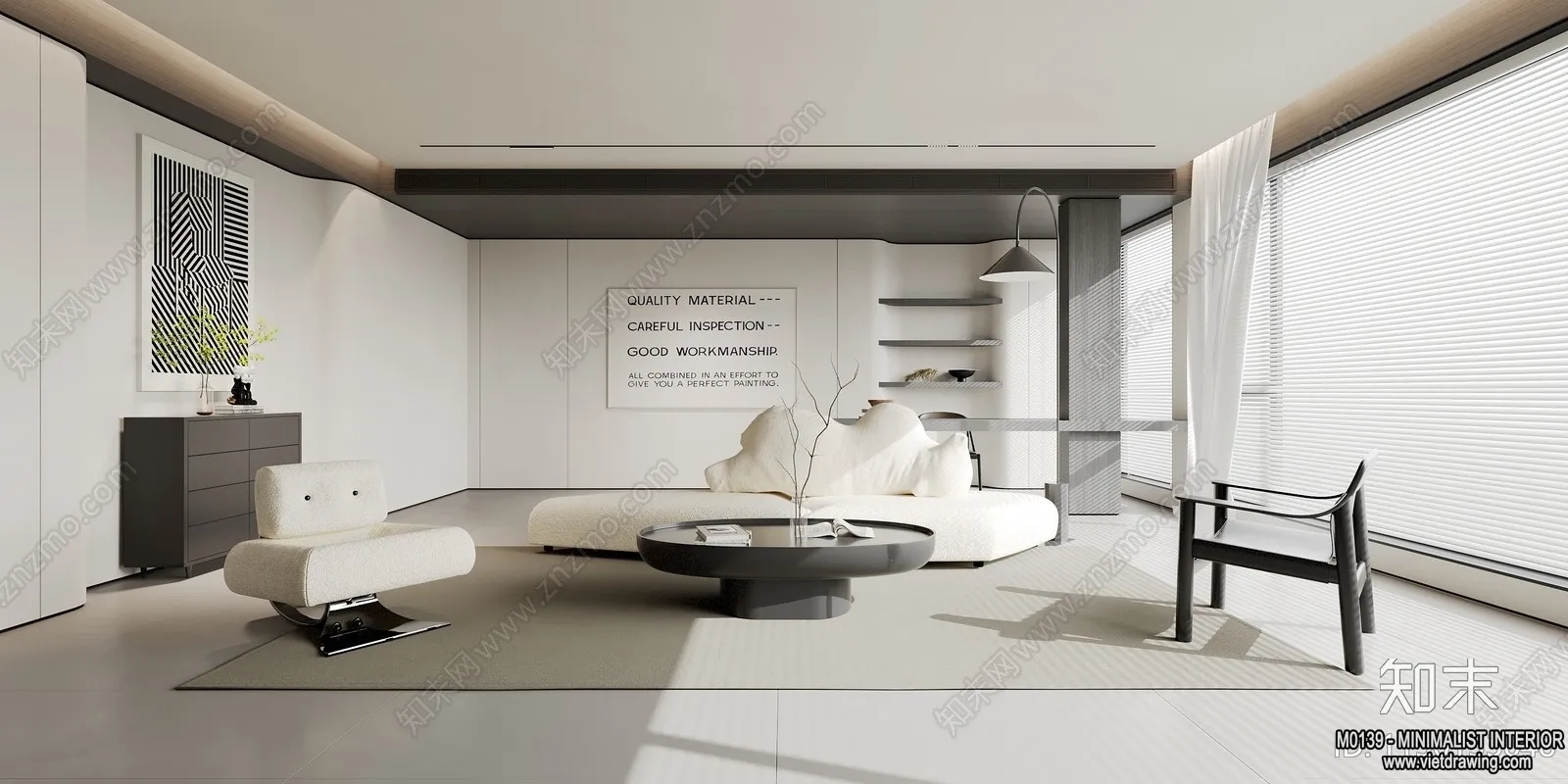 Living Room - Minimalist Style - 3D Interior Scene - 103