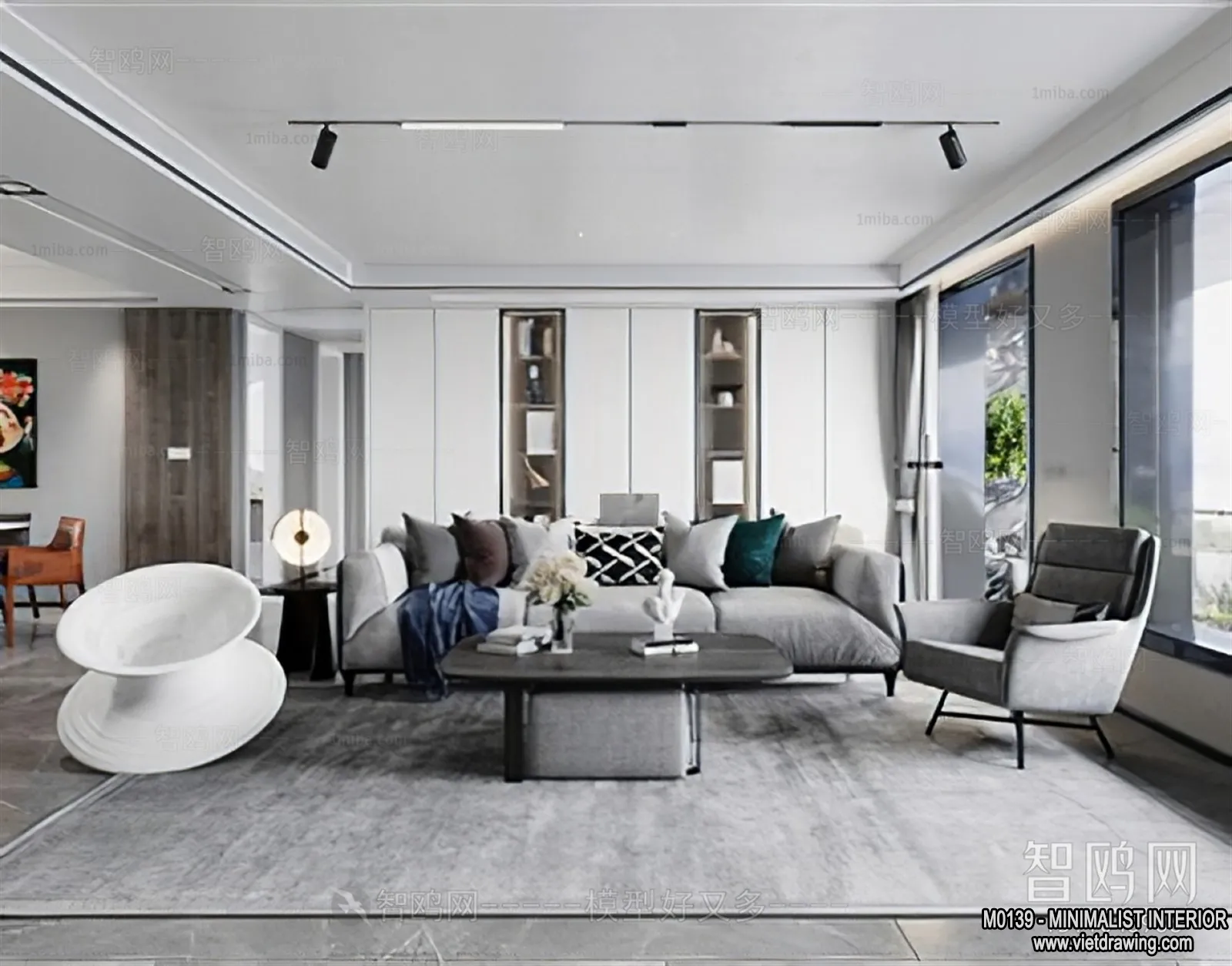 Living Room - Minimalist Style - 3D Interior Scene - 145
