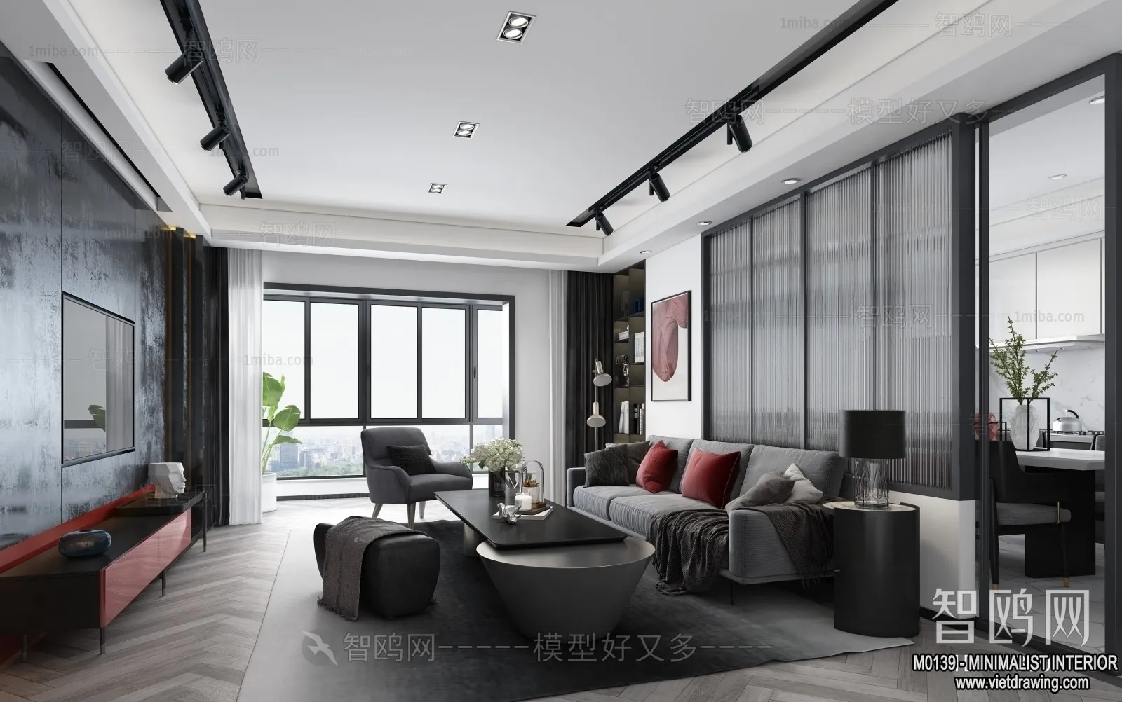 Living Room - Minimalist Style - 3D Interior Scene - 146