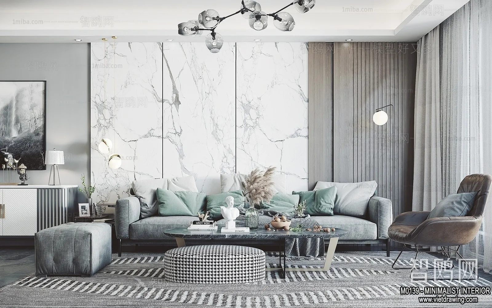 Living Room - Minimalist Style - 3D Interior Scene - 152