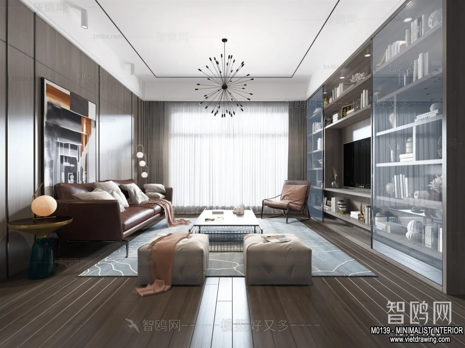 Living Room - Minimalist Style - 3D Interior Scene - 154